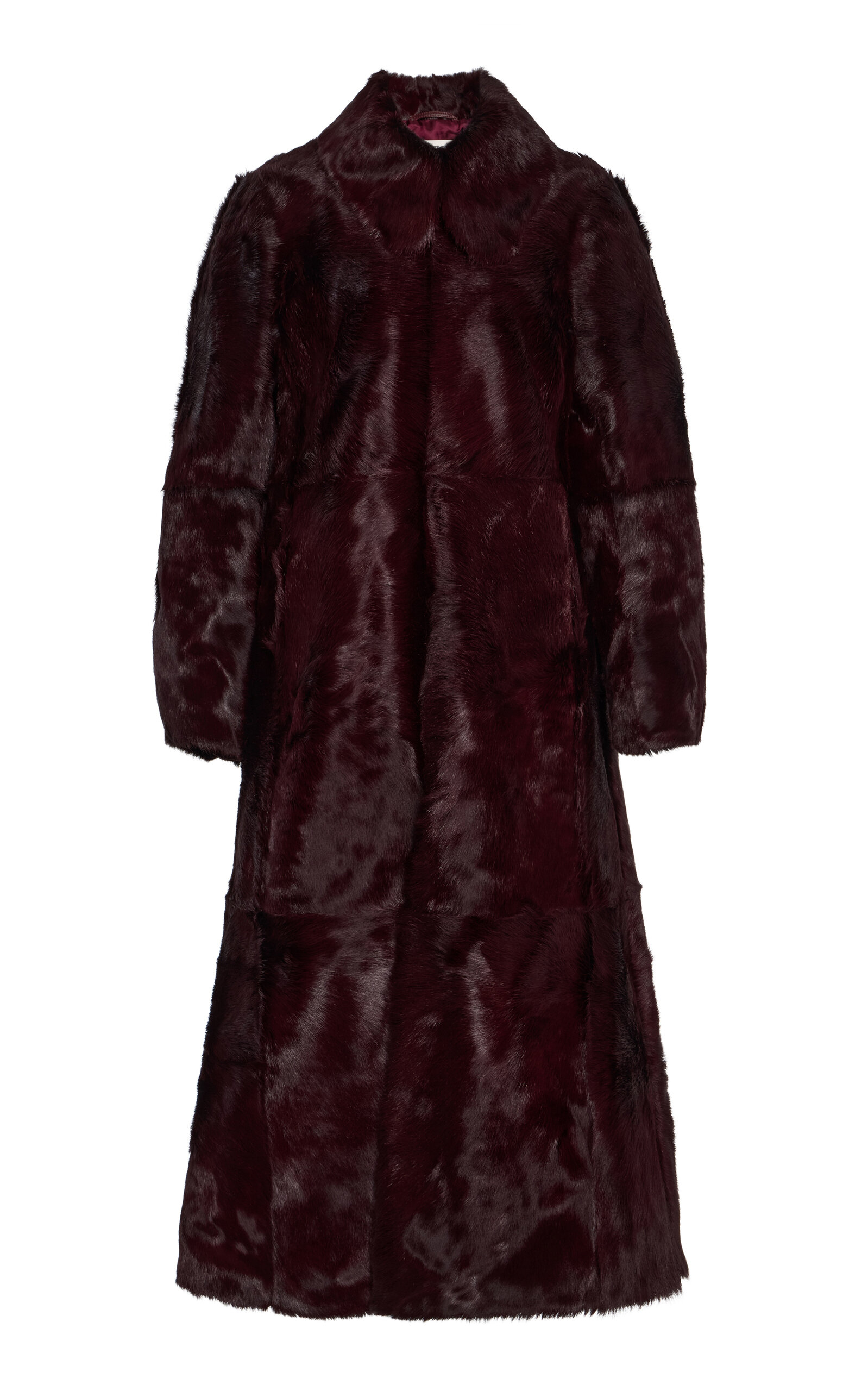 By Malene Birger Rafaia Leather Pony Hair Coat In Red