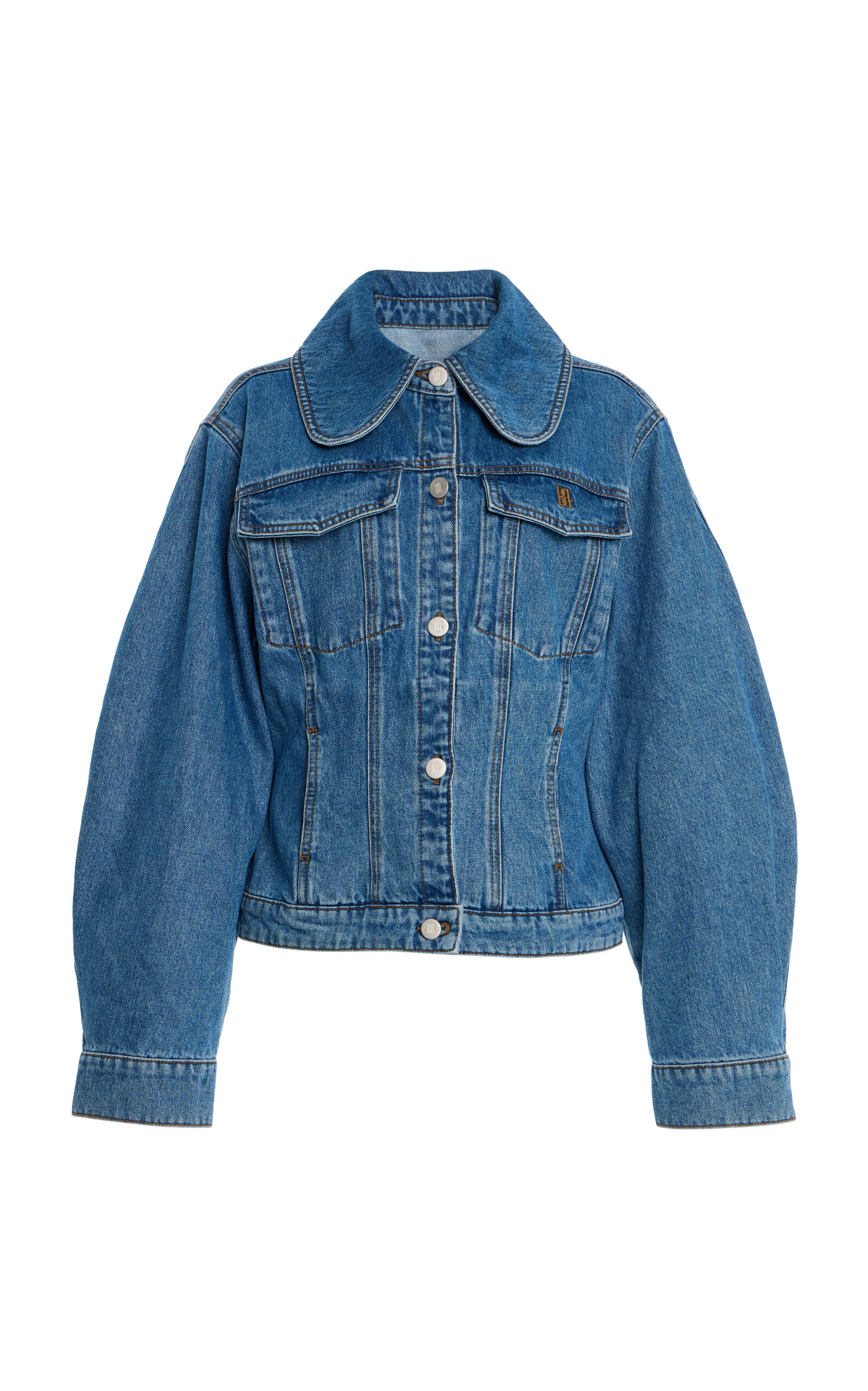 By Malene Birger Villies Organic Cotton Denim Jacket In Blue