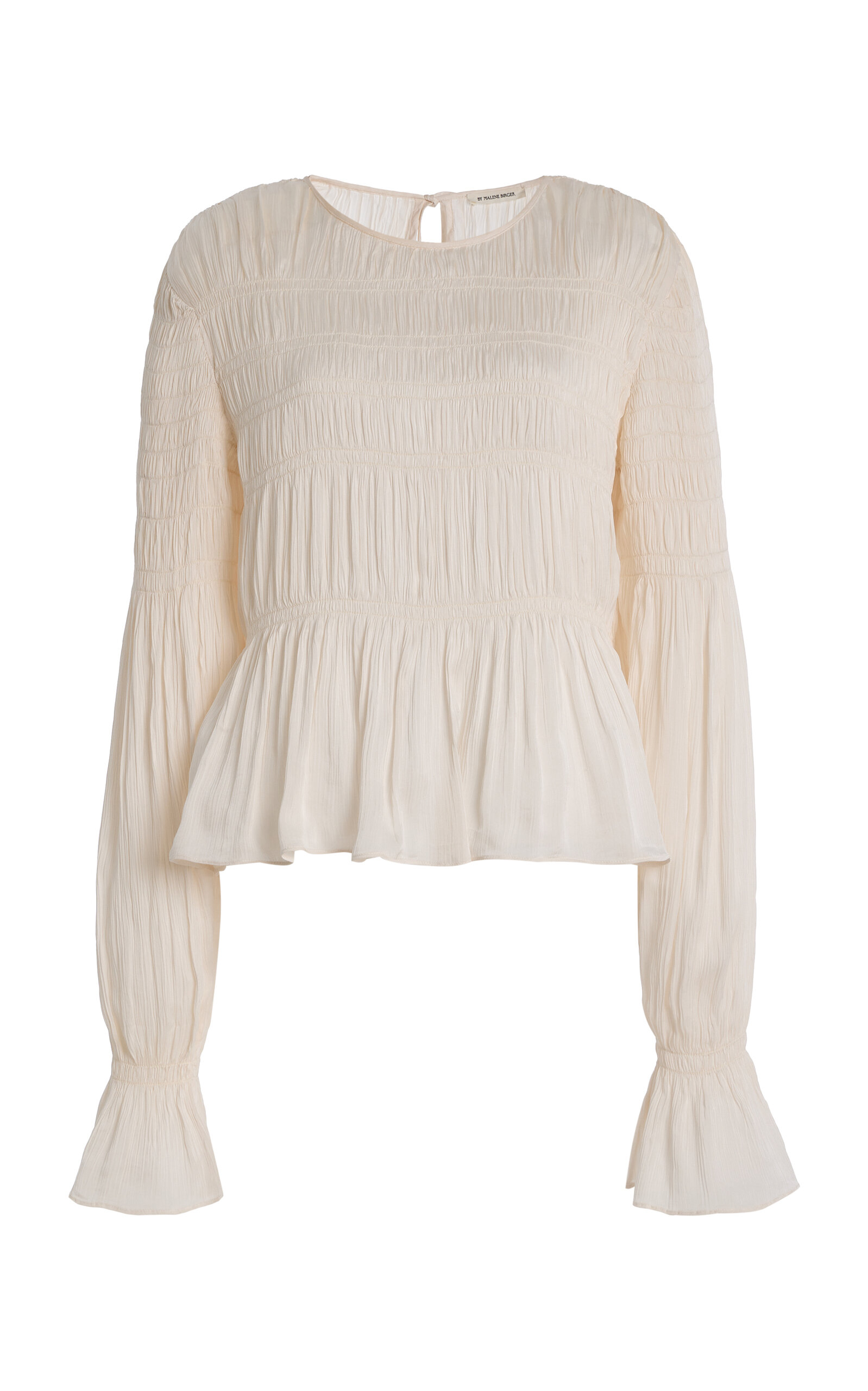 By Malene Birger Ovas Smocked Satin Top