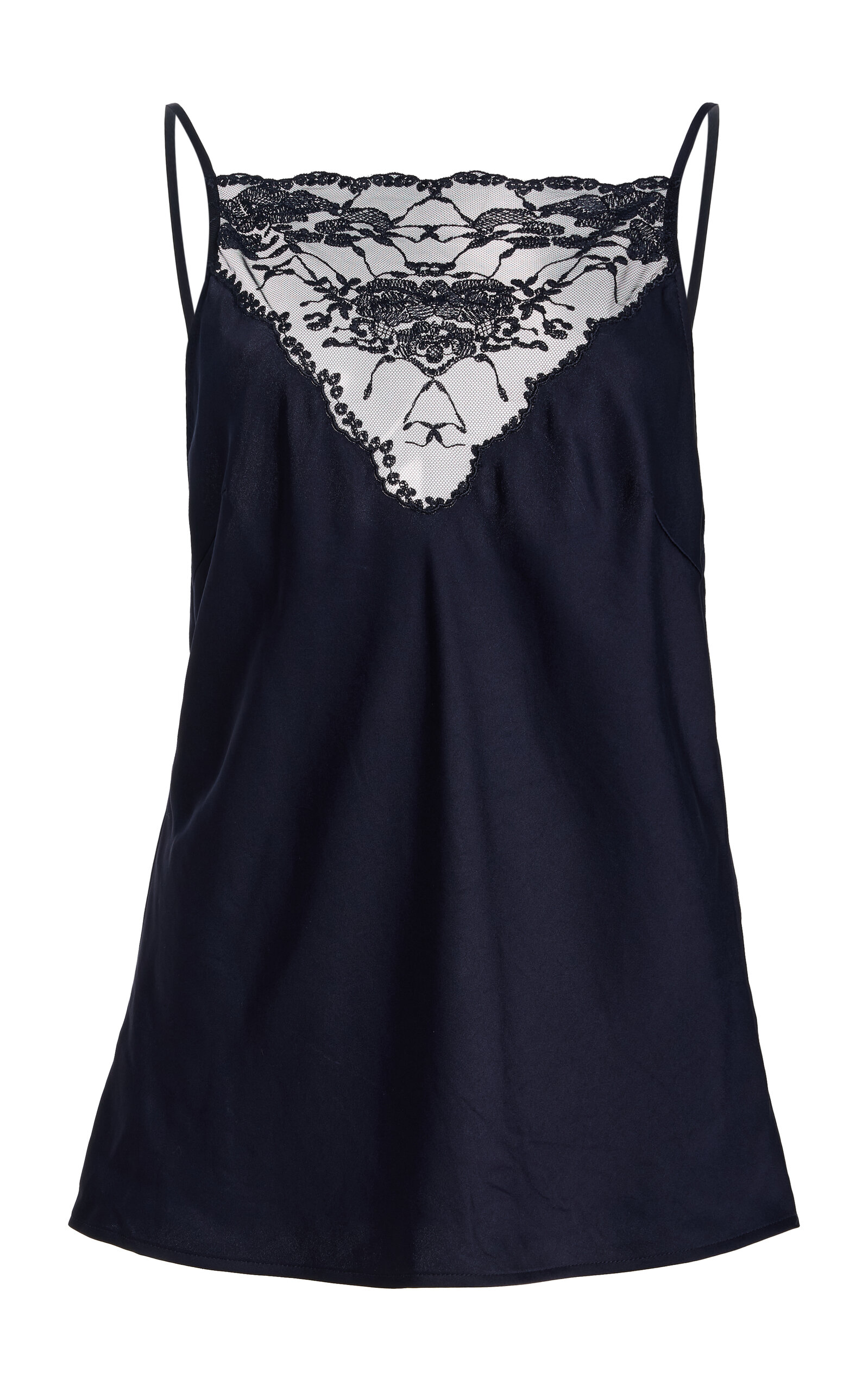 By Malene Birger Leeba Lace-Trimmed Satin Camisole Top