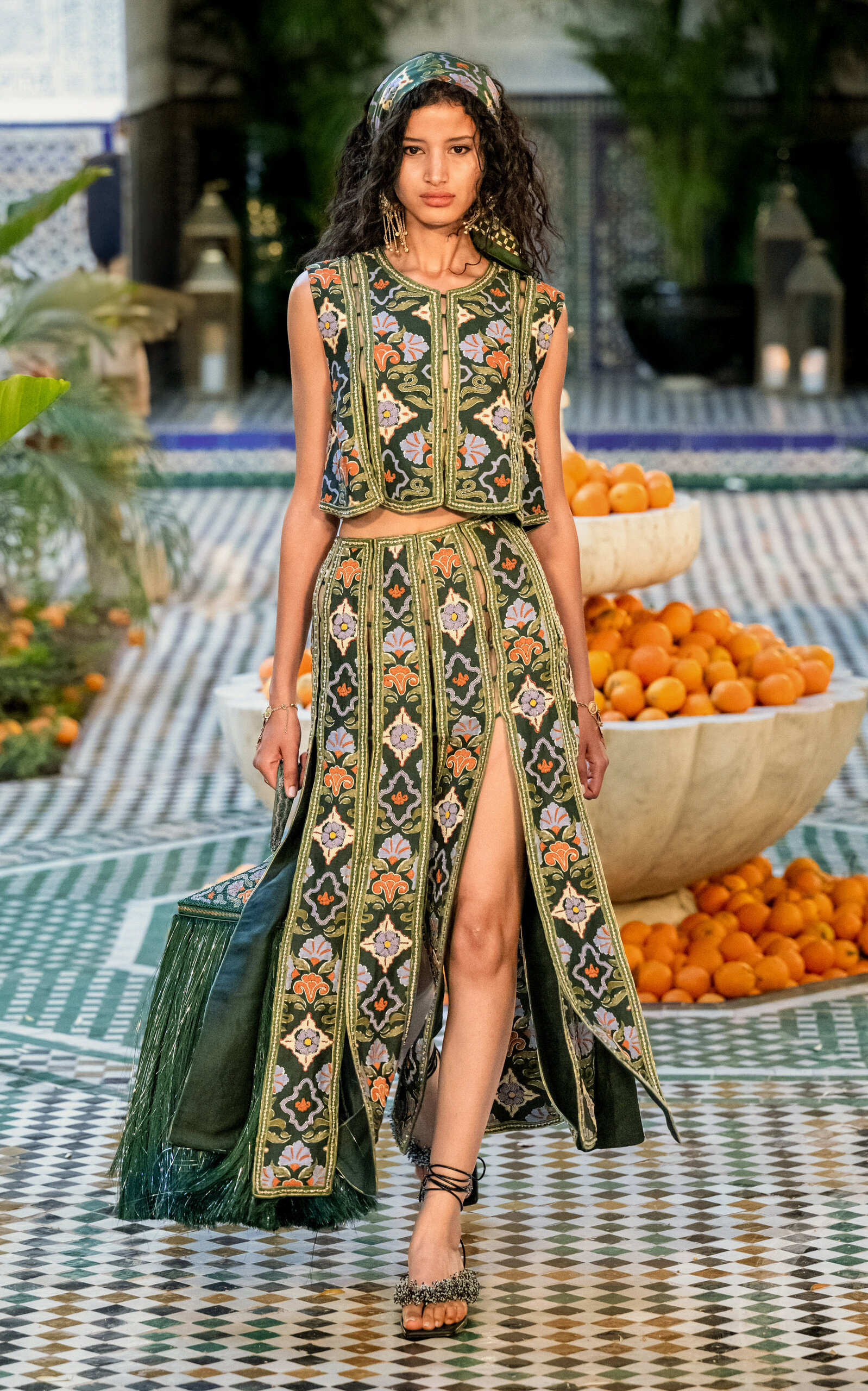 ALÉMAIS Ramira Embellished Pyramid Bag