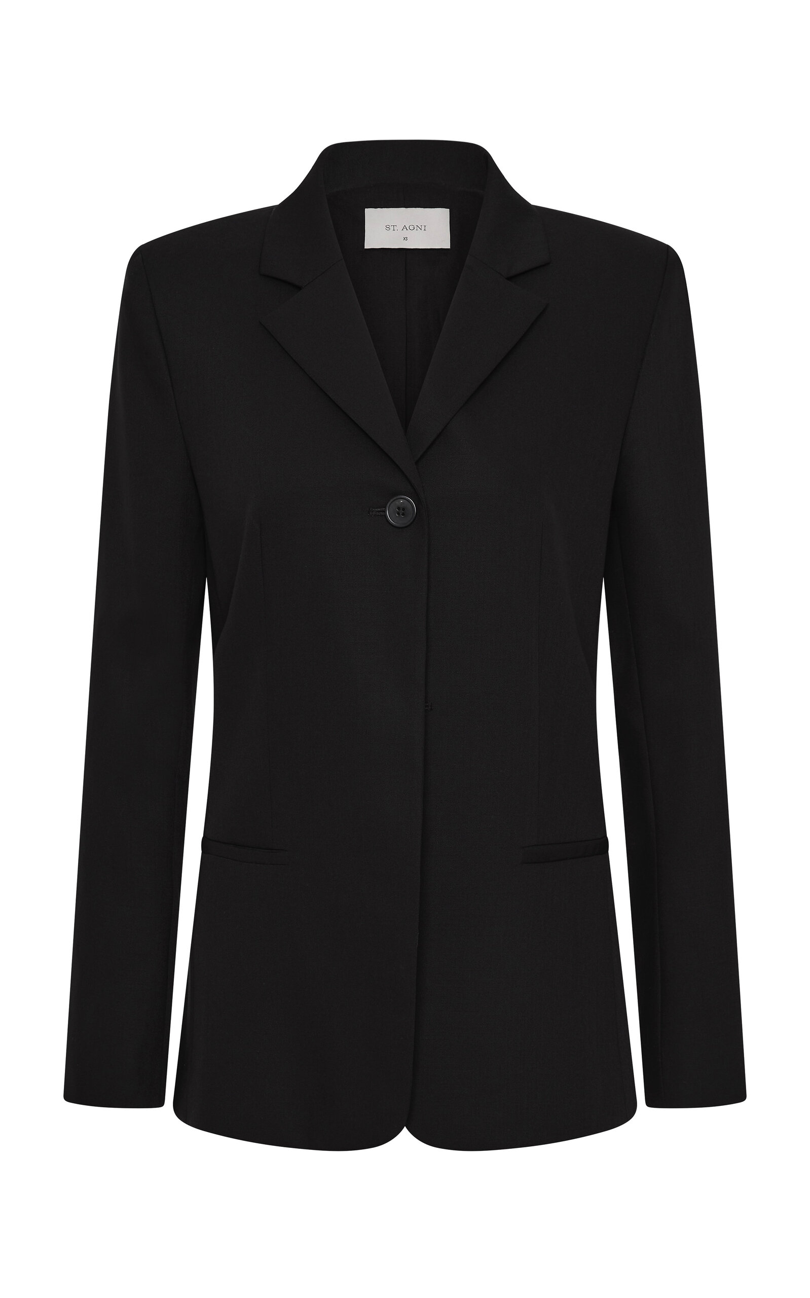 St Agni Tailored Wool Blazer In Black