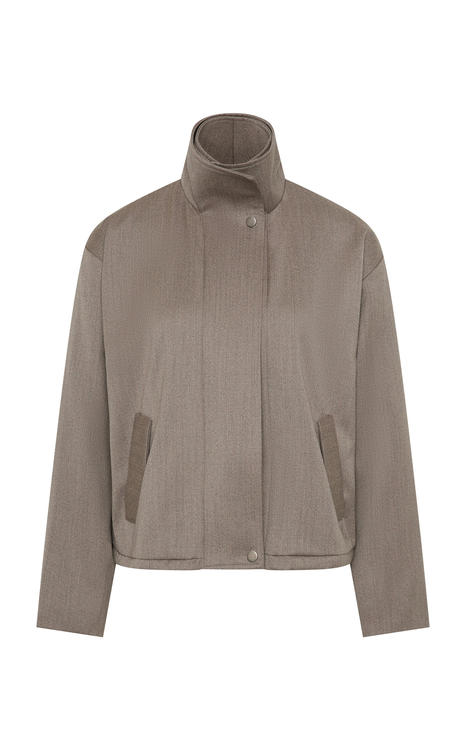 Stand-Collar Wool-Blend Jacket
