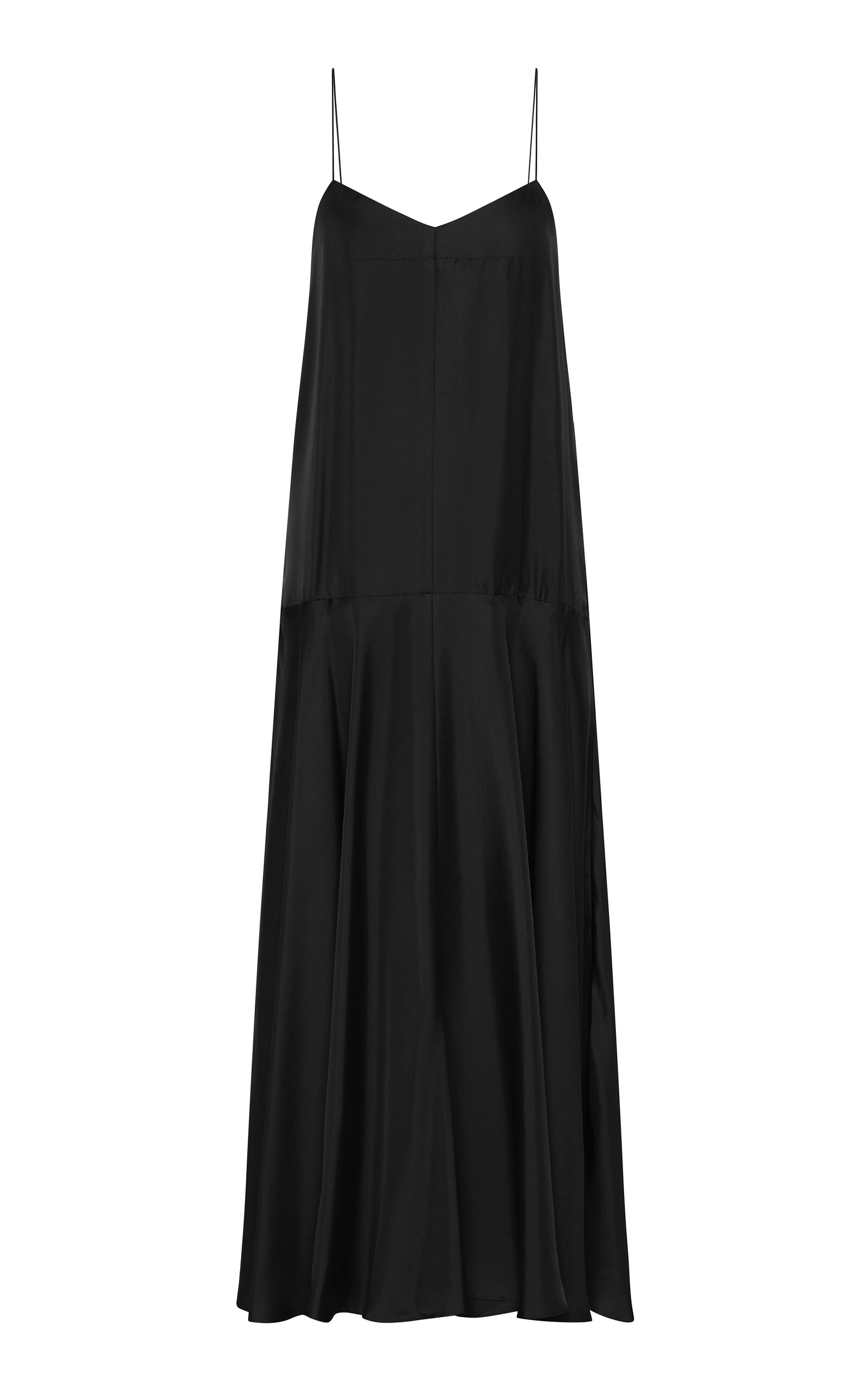 St. Agni Relaxed Silk-Twill Maxi Slip Dress