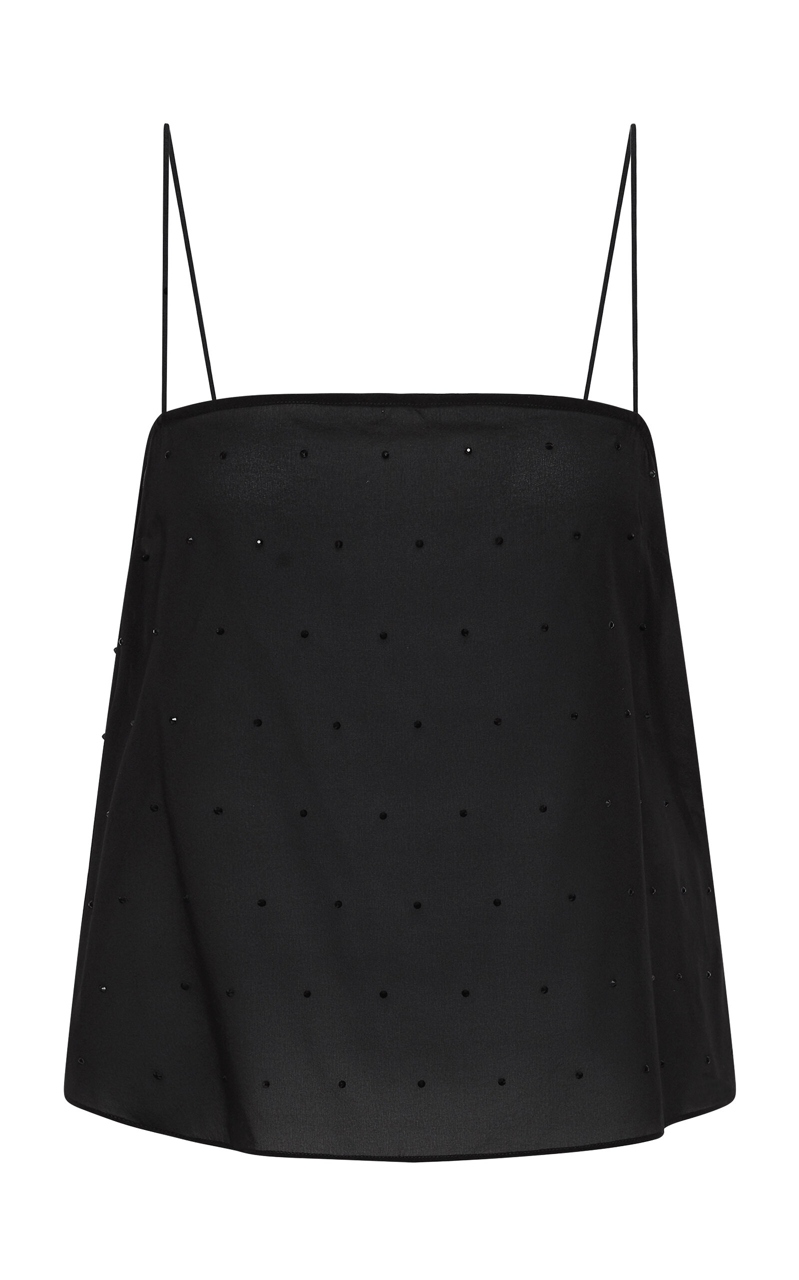 Beaded Silk-Blend Cami Top