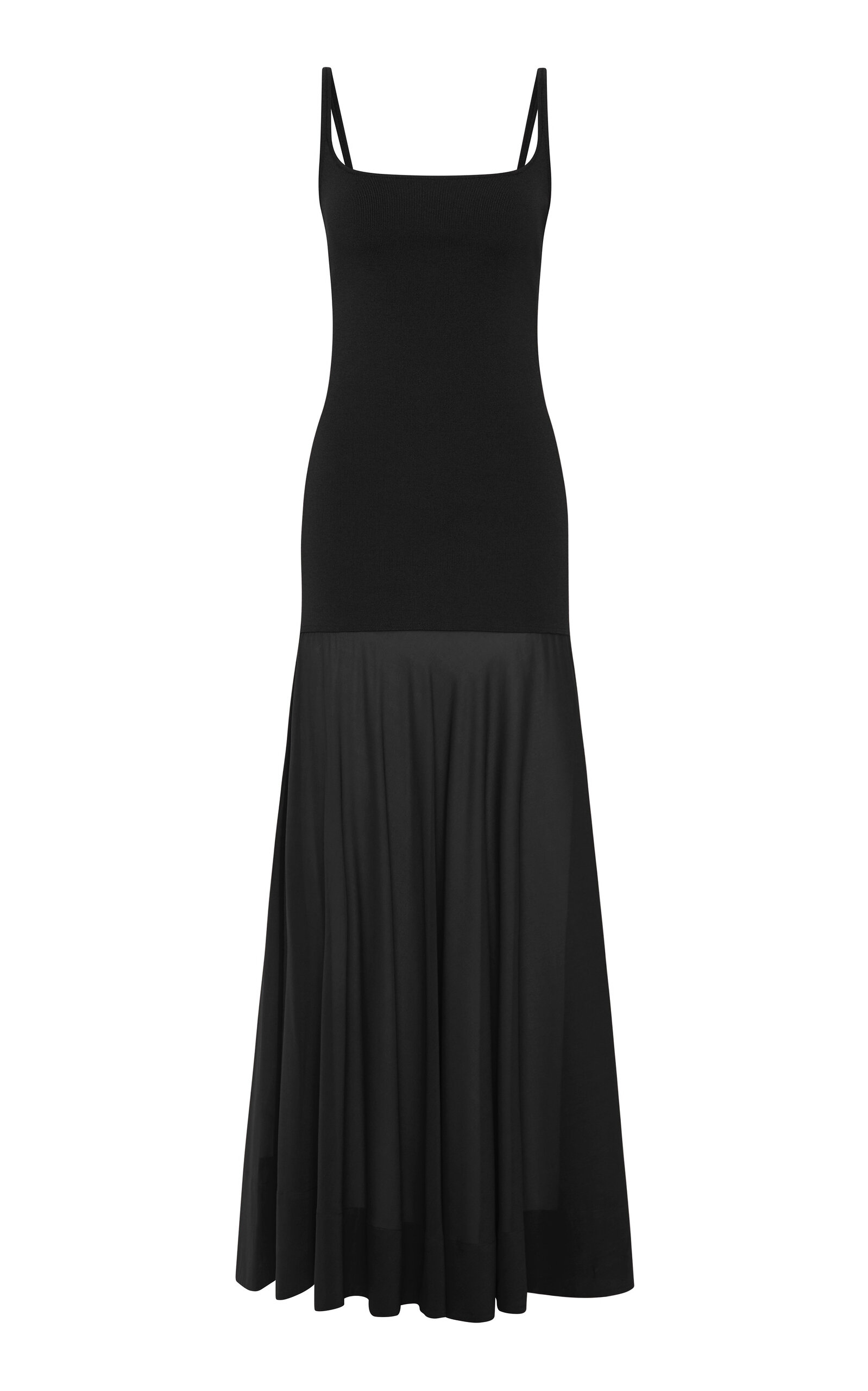 Circle Hem Silk-Blend Maxi Dress