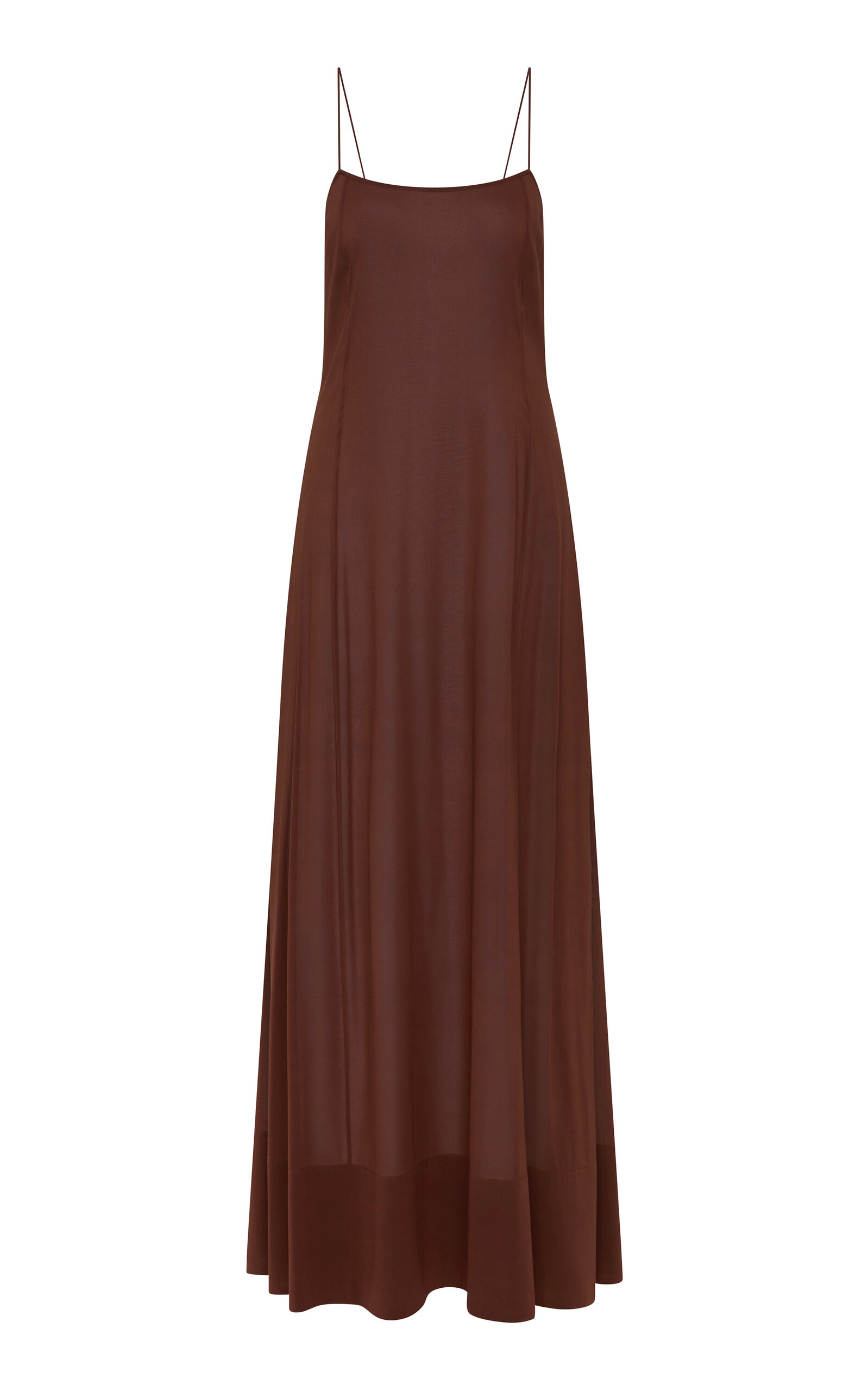 Sheer Silk-Blend Maxi Slip Dress