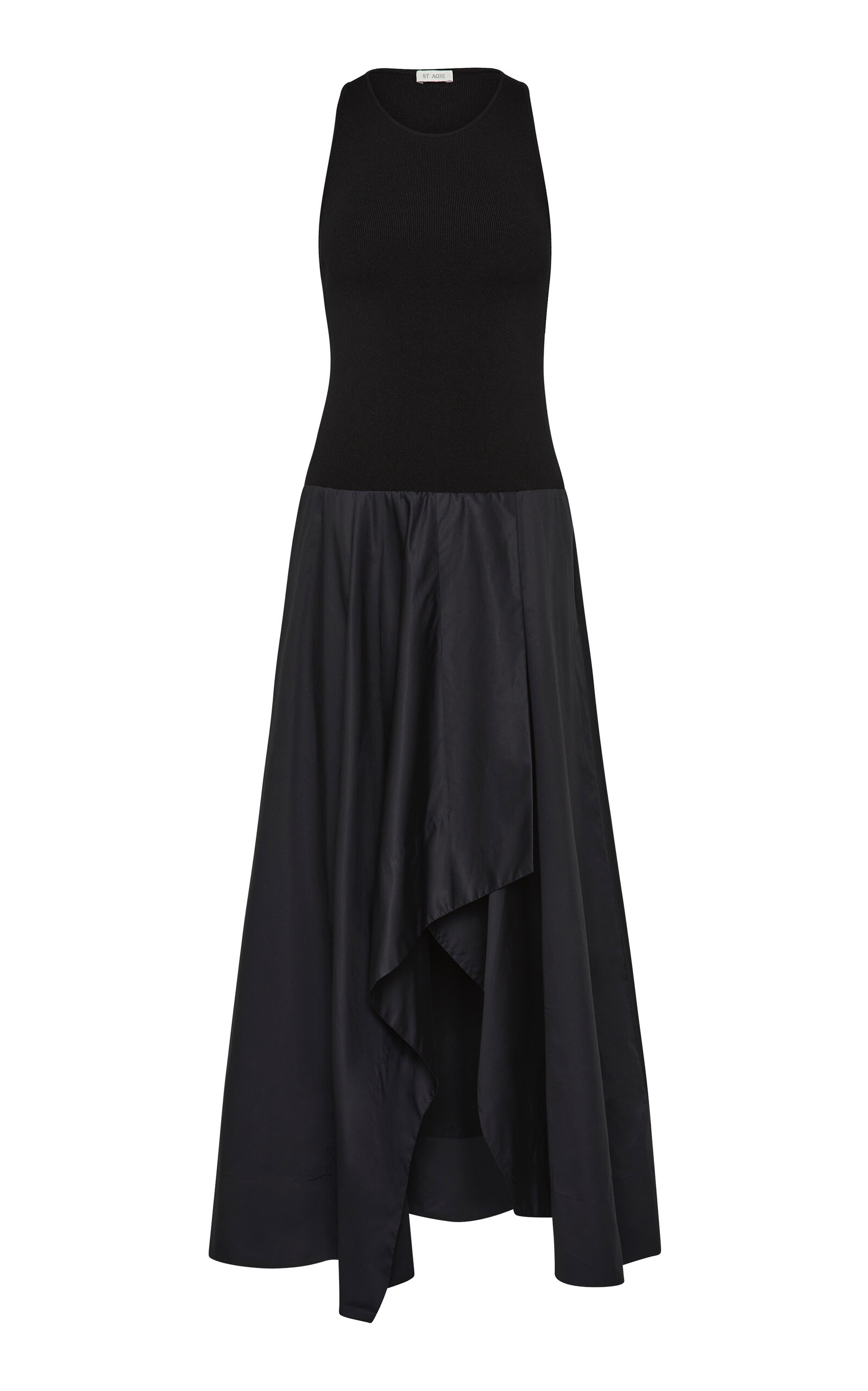 St Agni Asymmetric Midi Dress
