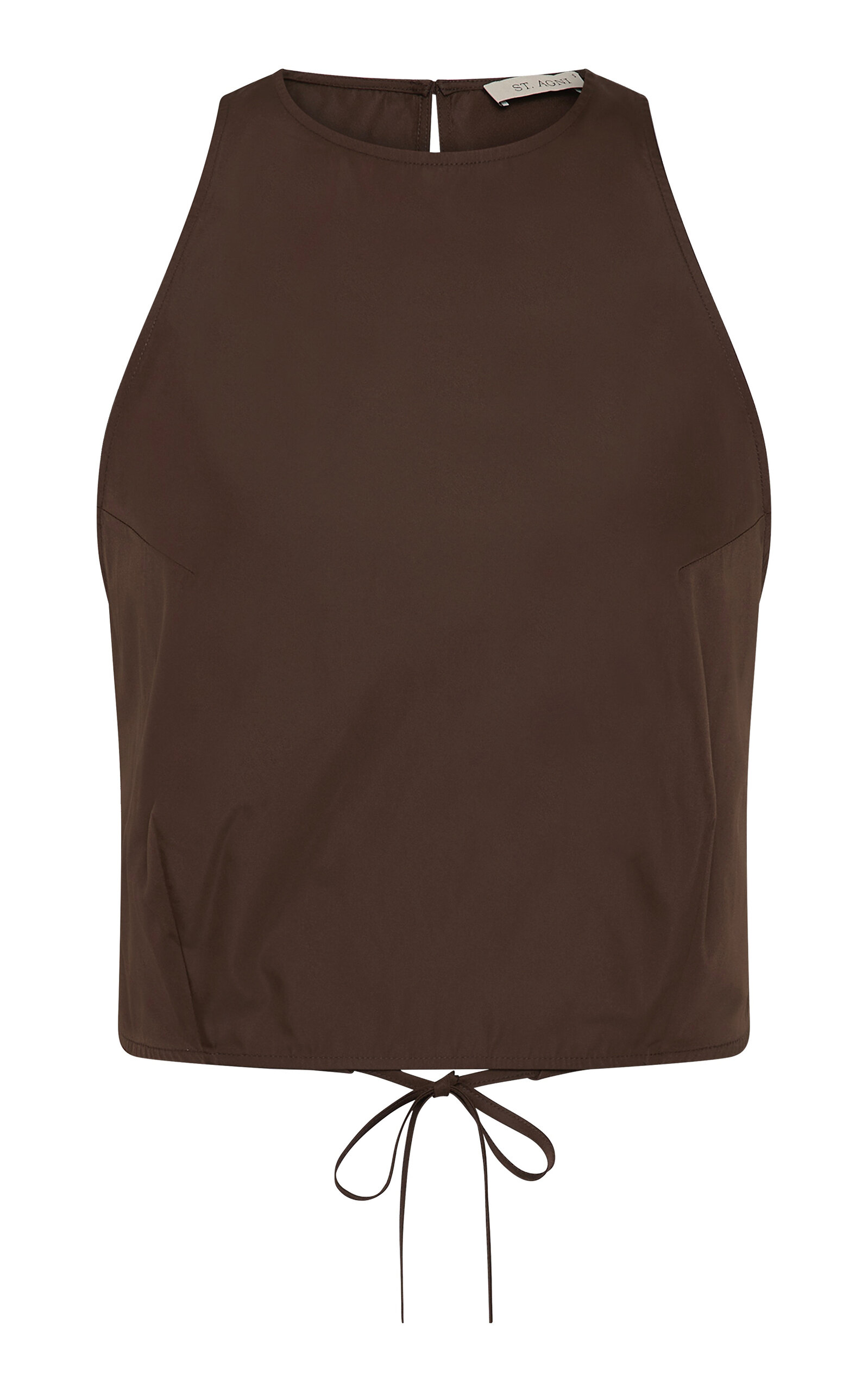 St Agni Cocoon Paper-taffeta Top