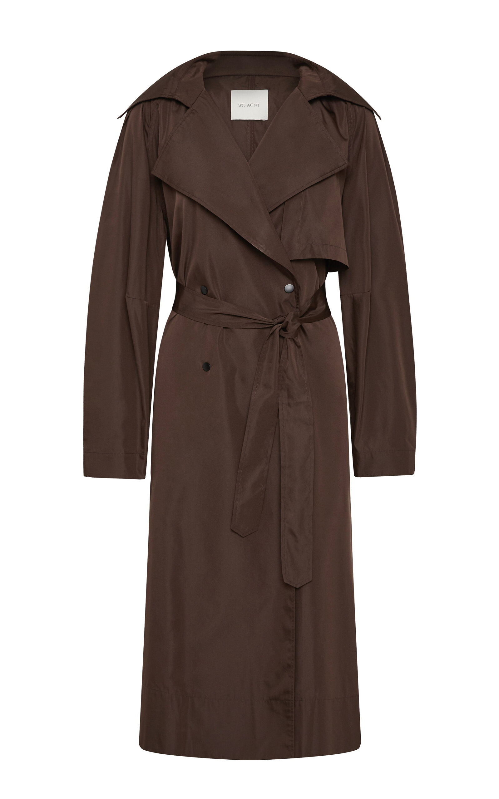 Relaxed Paper-Taffeta Trench Coat