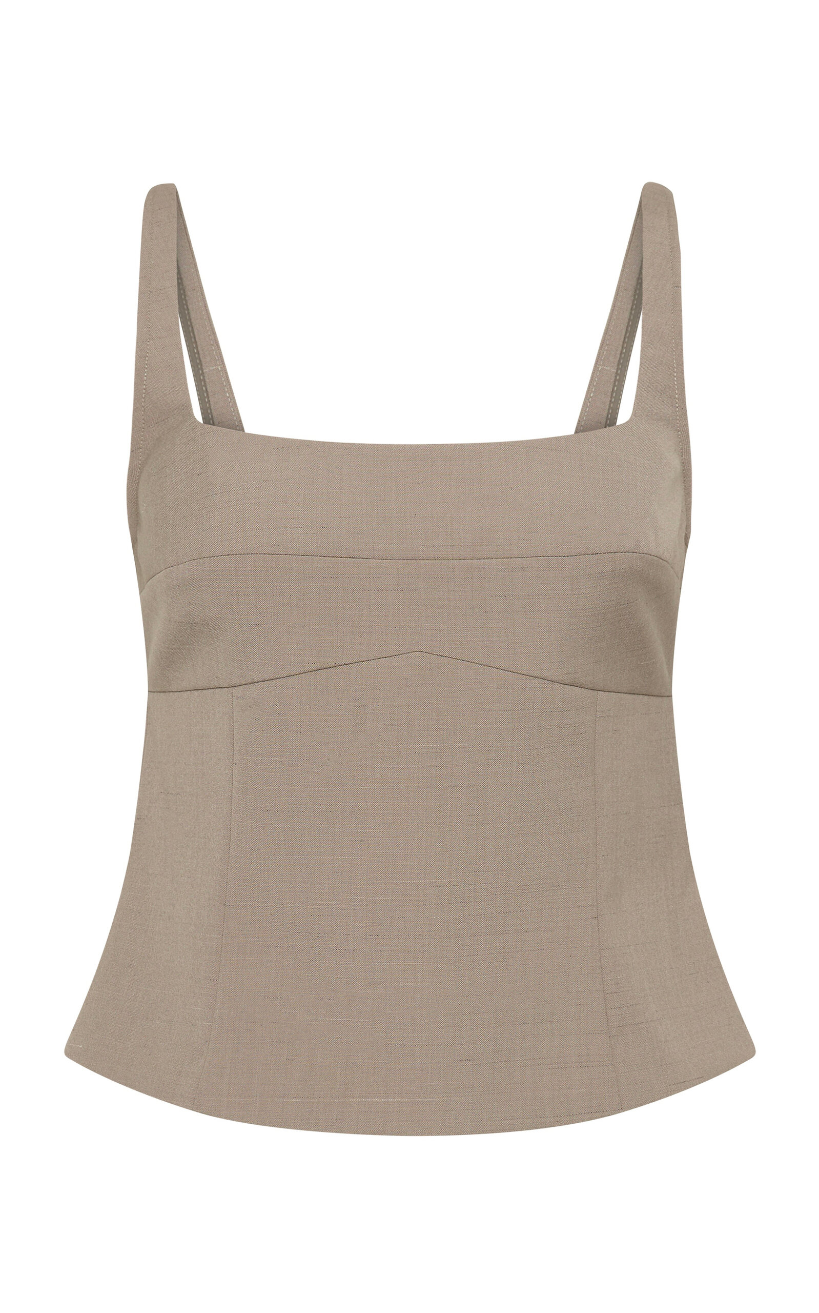 Tailored Bustier Wool-Blend Top