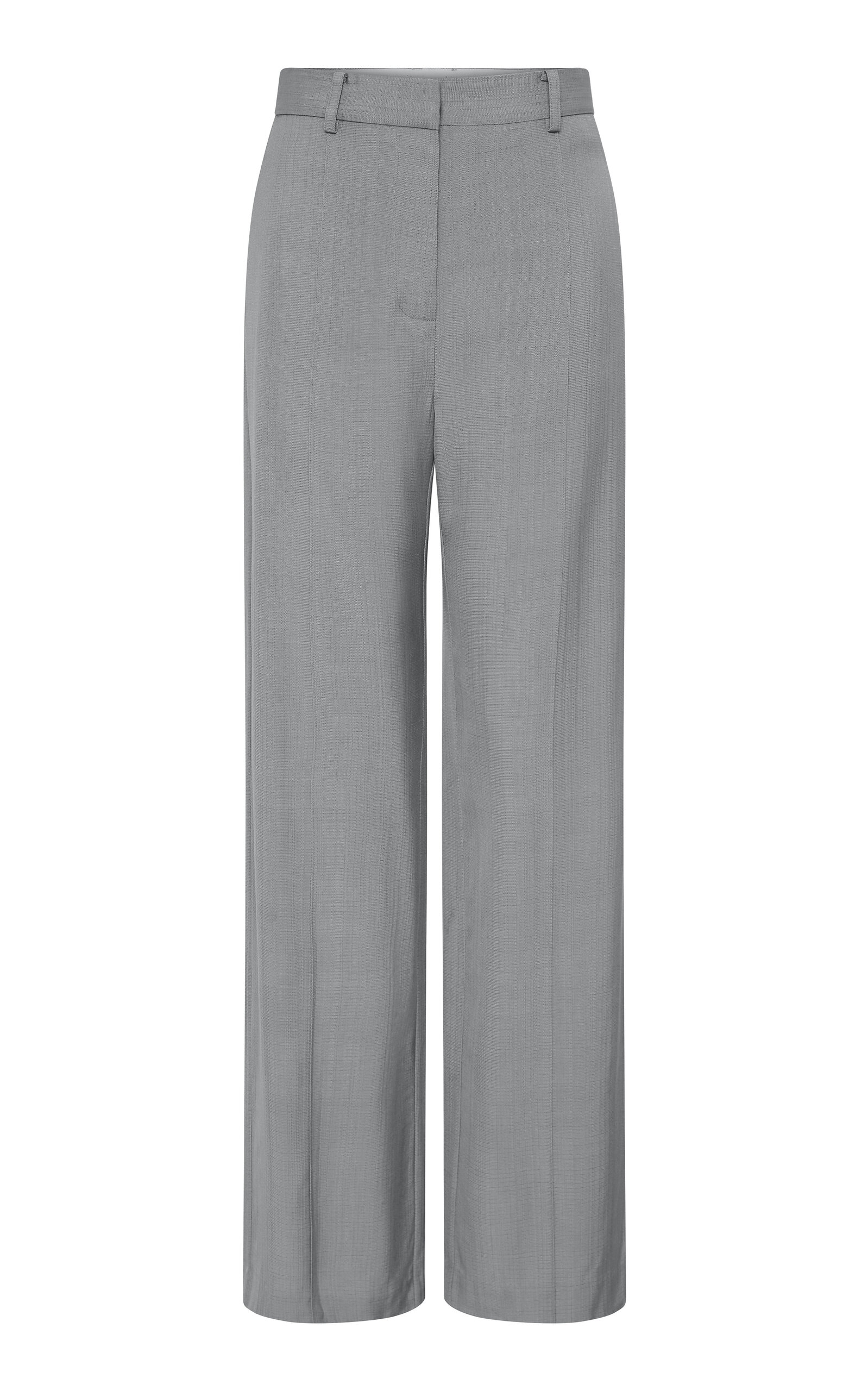 Pintucked Straight-Leg Pants