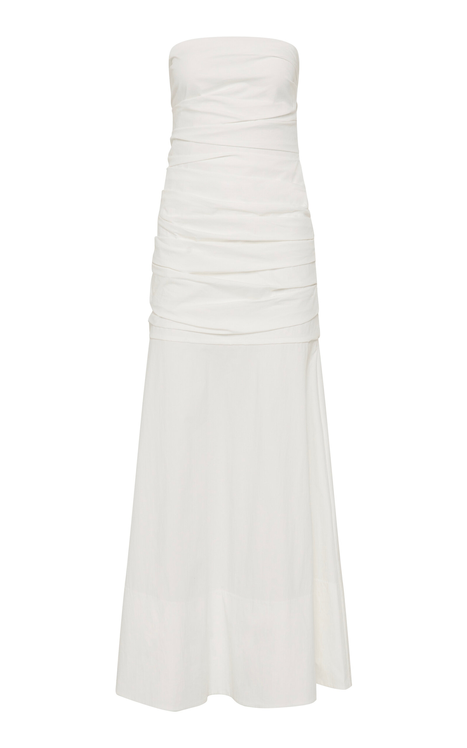 St. Agni Strapless Cotton-Blend Maxi Dress - Women's Clothing