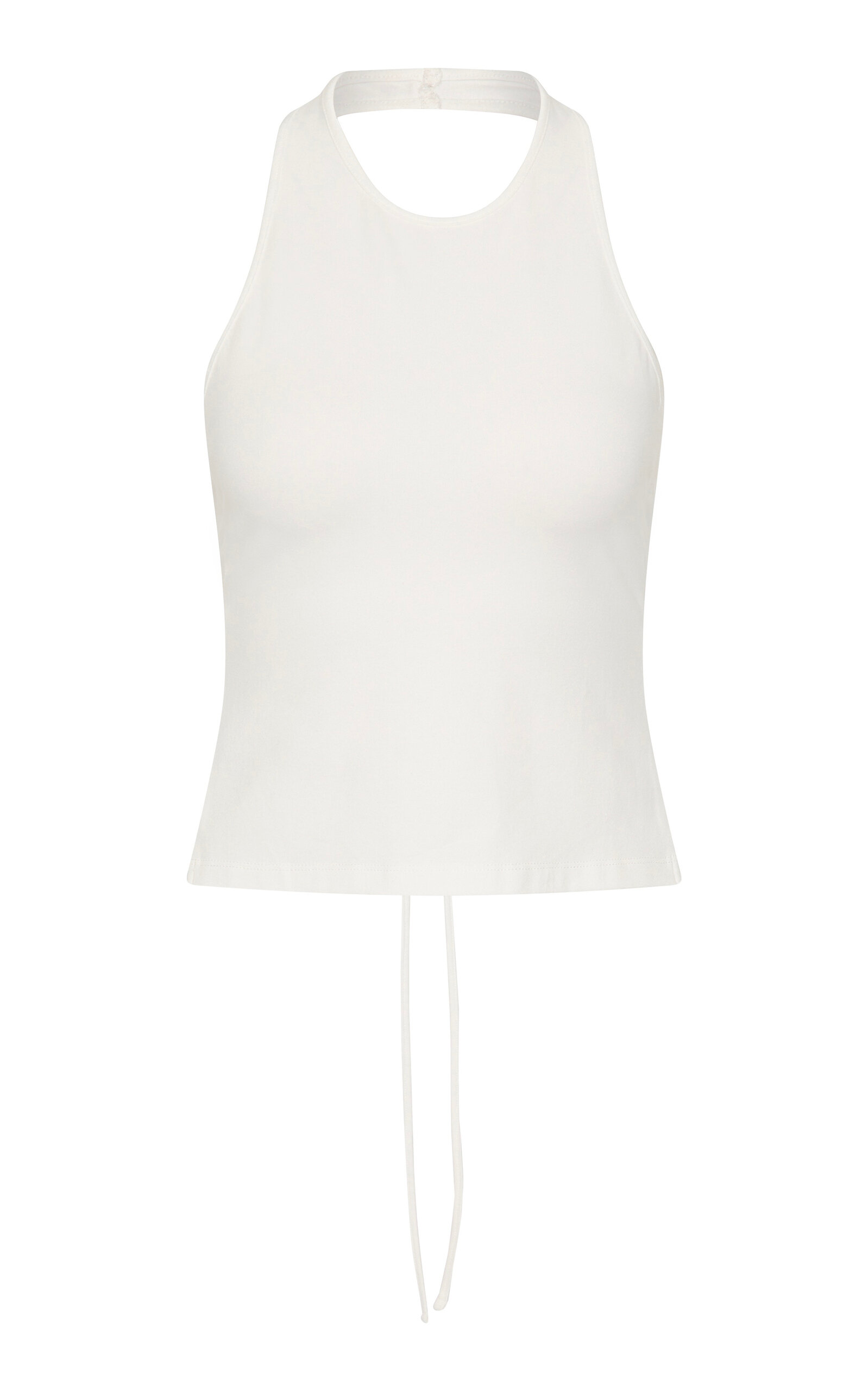 St. Agni Tie-Detailed Organic-Cotton Jersey Top