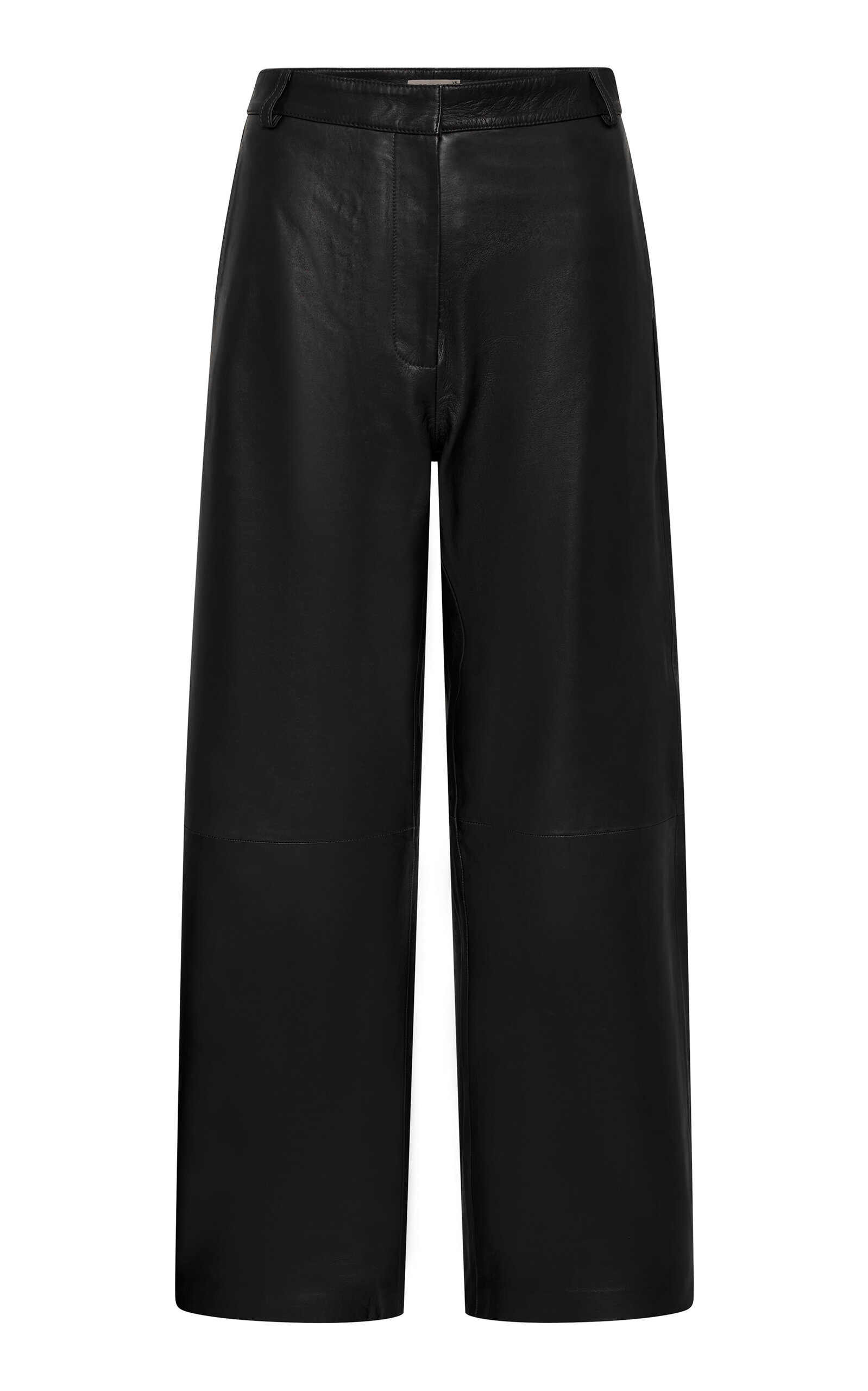 Balloon Leather Wide-Leg Pants
