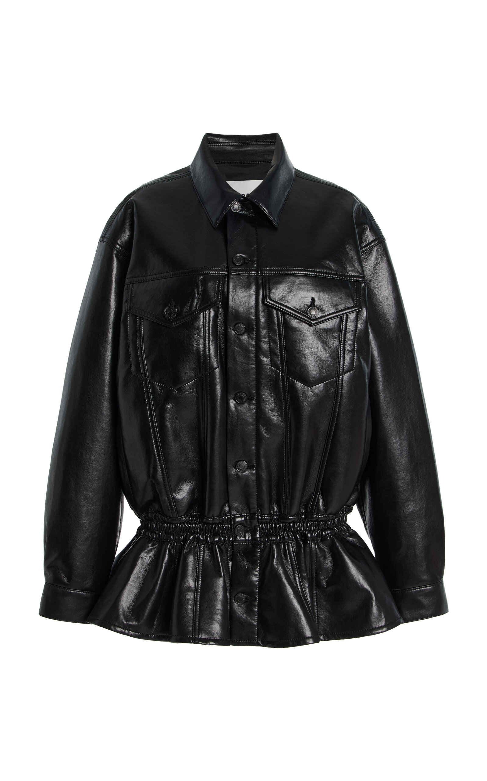 Agolde Leather Rubik Jacket In Multi