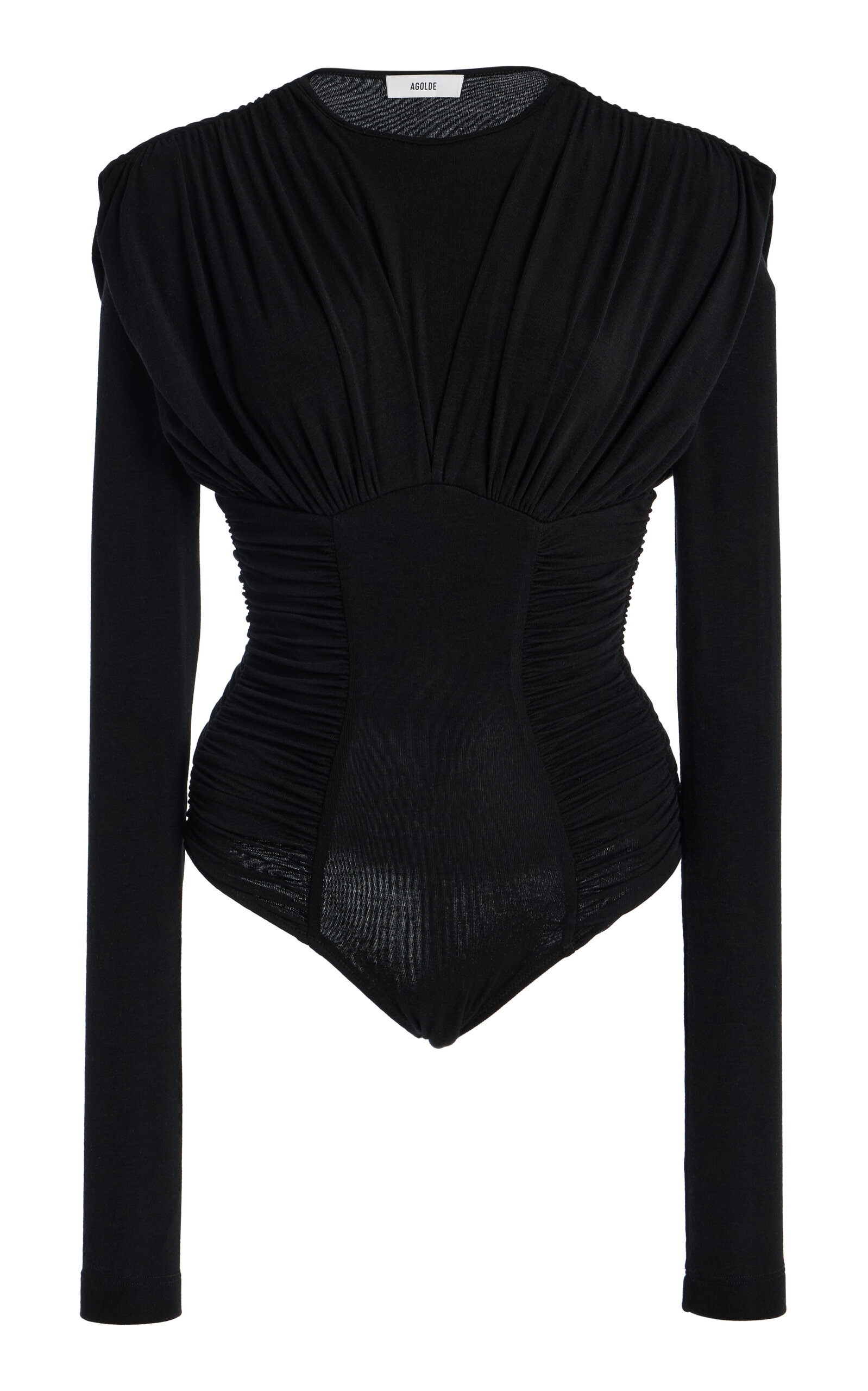 Agolde Abbi Ruched Jersey Bodysuit