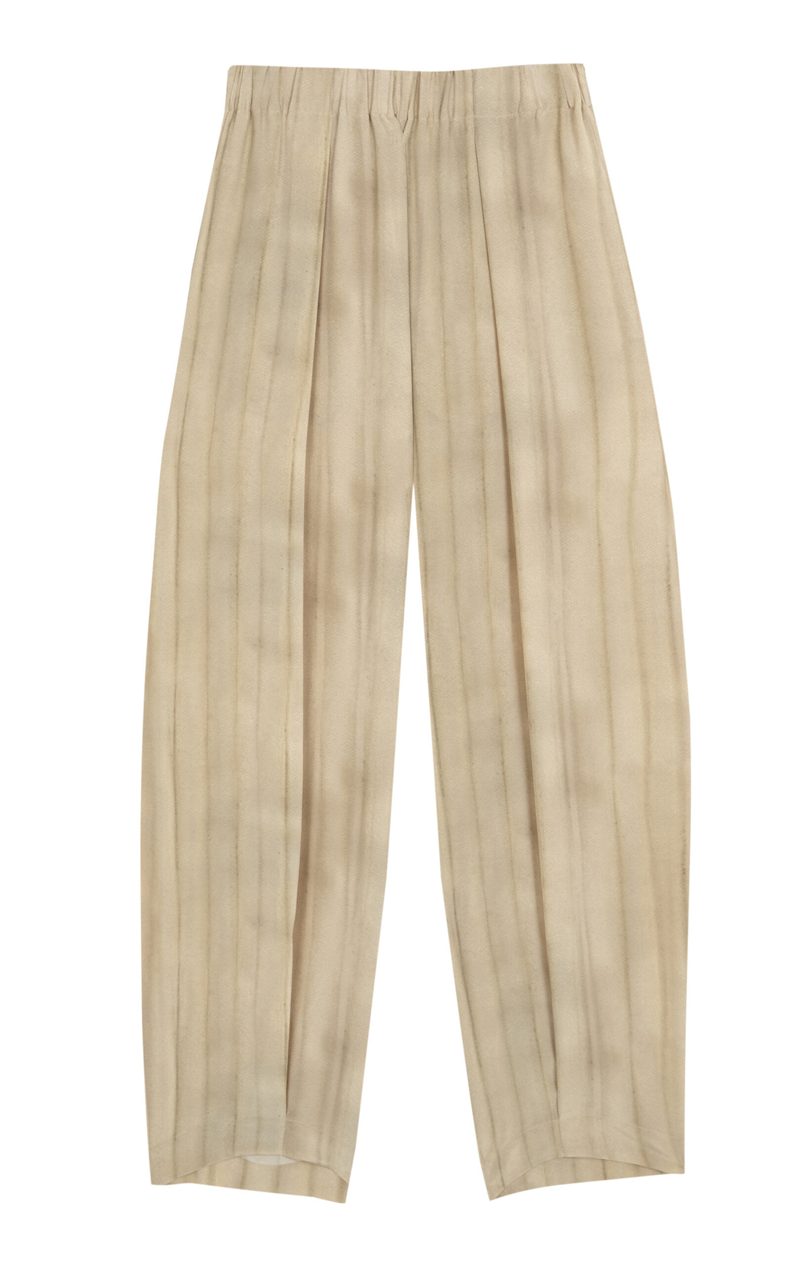 Fedra Striped Silk Wide-Leg Pants