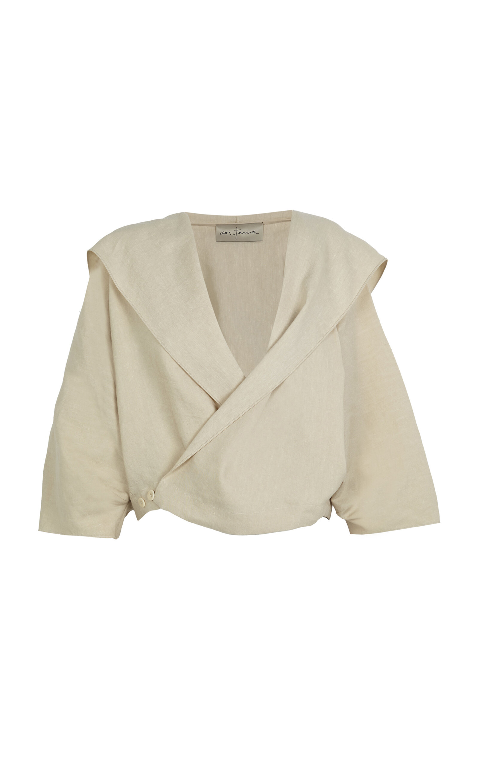 Cortana Noa Linen-Blend Wrap Jacket