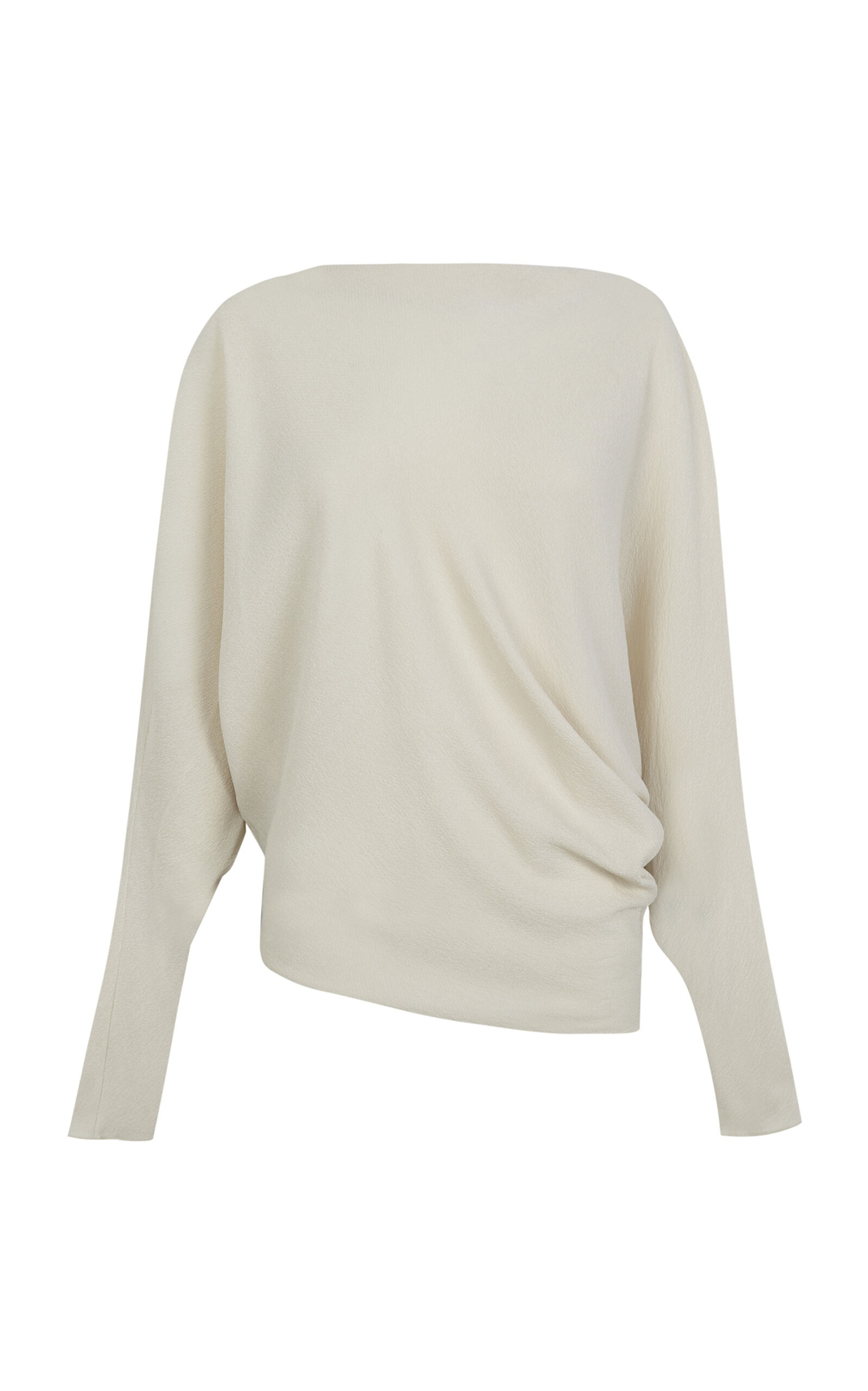 Amanita Boatneck Stretch-Silk Top