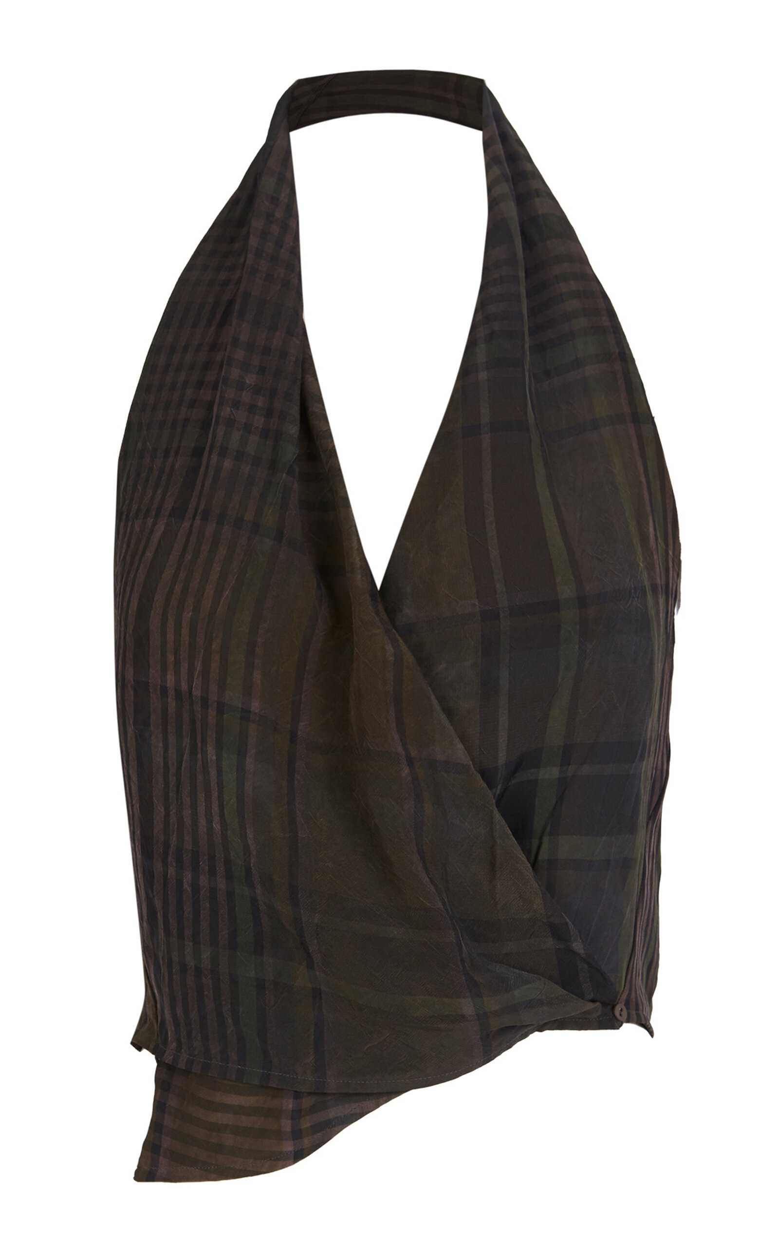 Cortana Agate Plaid Halter Top