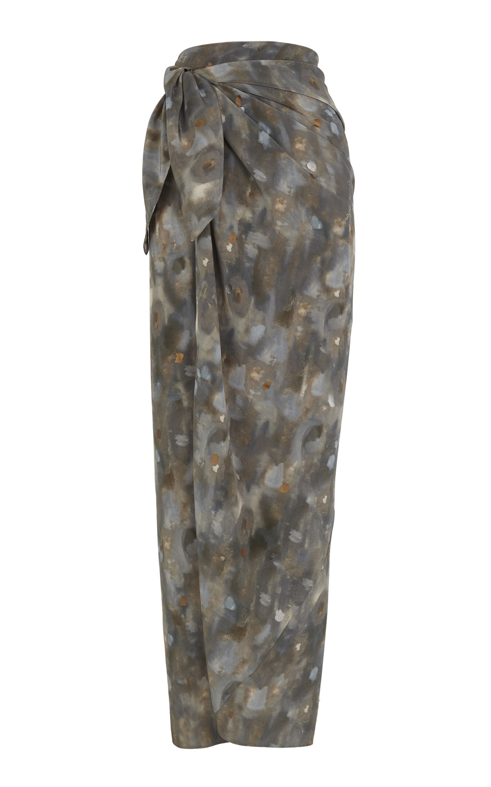 Cortana Pareo Silk Wrap Maxi Skirt