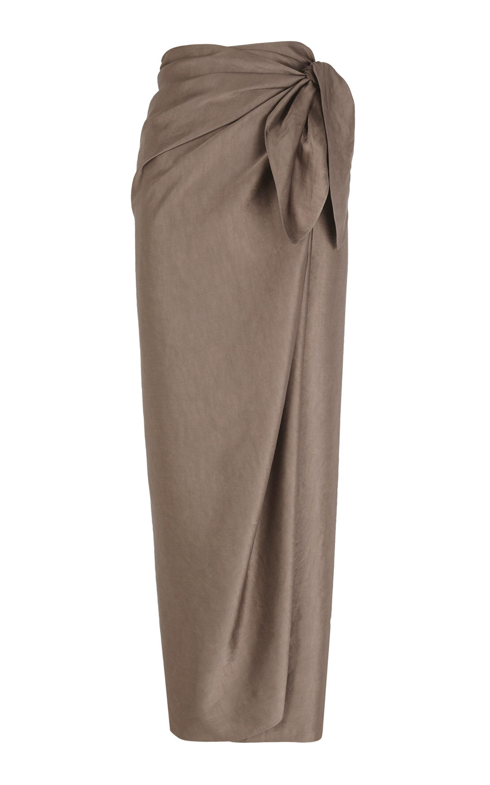 Gloria Linen-Blend Wrap Skirt