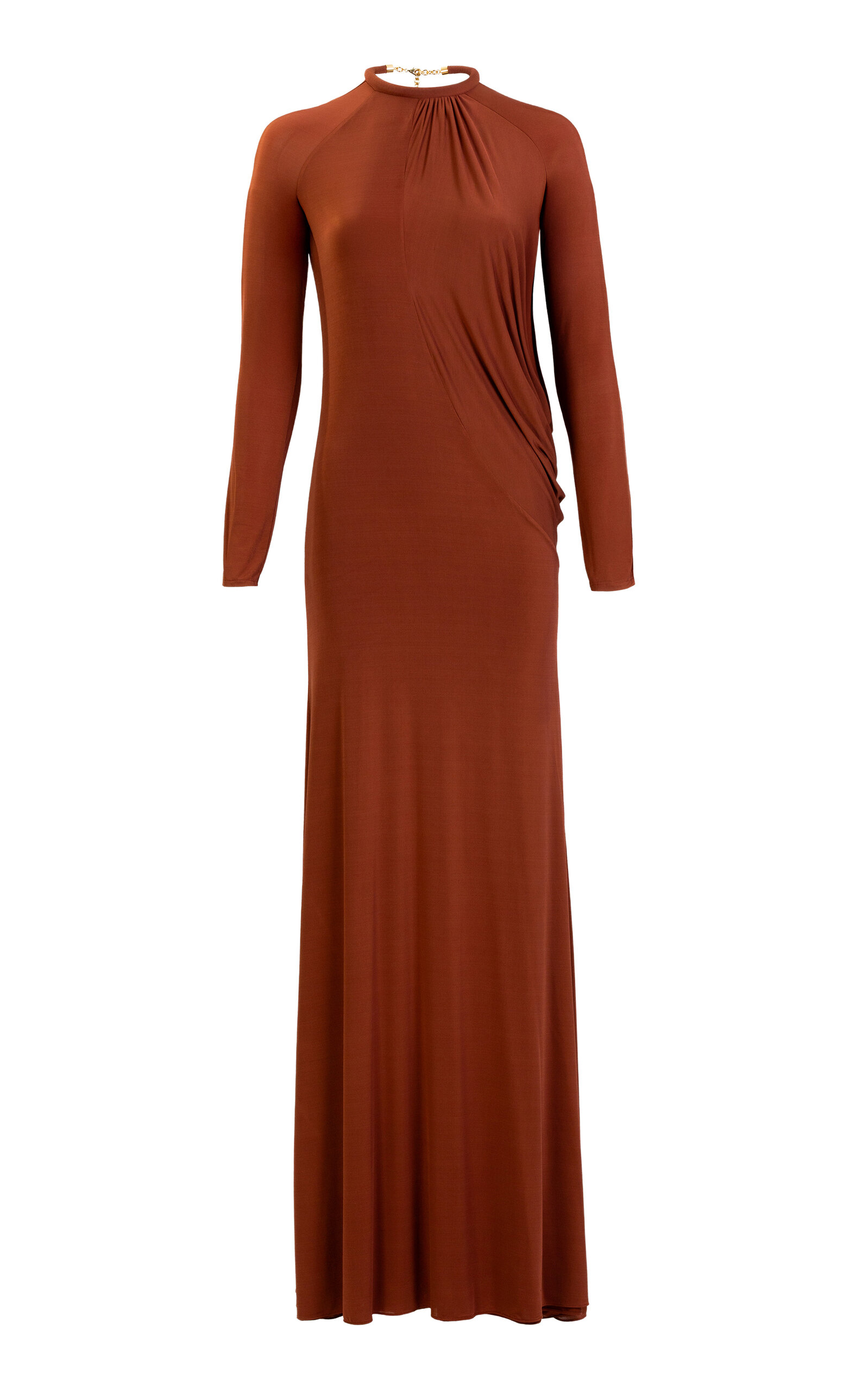 Silvia Tcherassi Lais Long Sleeve Maxi Dress In Red