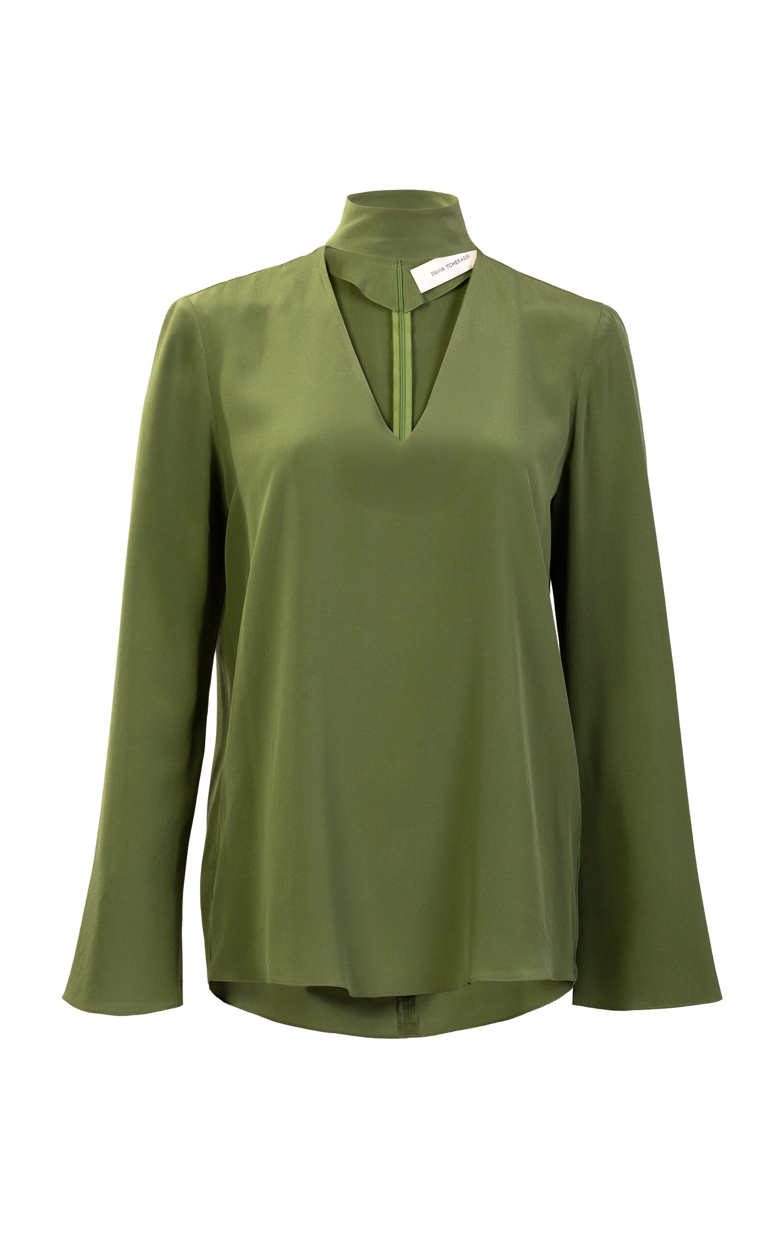 Silvia Tcherassi Kelsey Silk Cutout Top