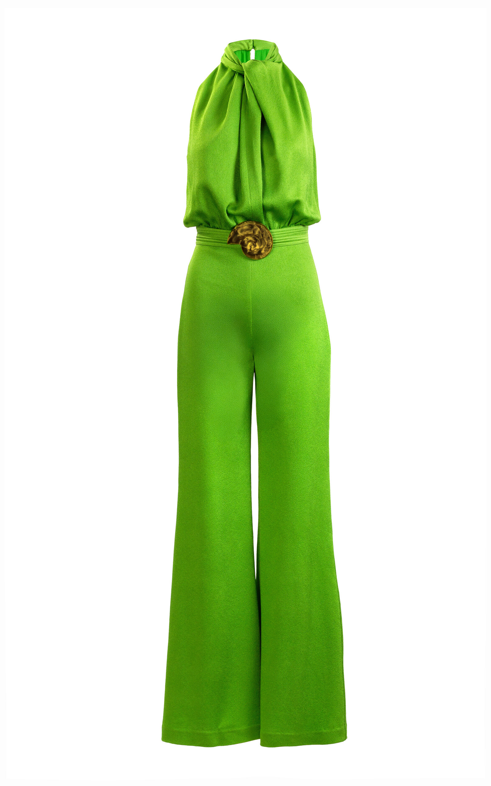 Silvia Tcherassi Siv Halter Jumpsuit In Green