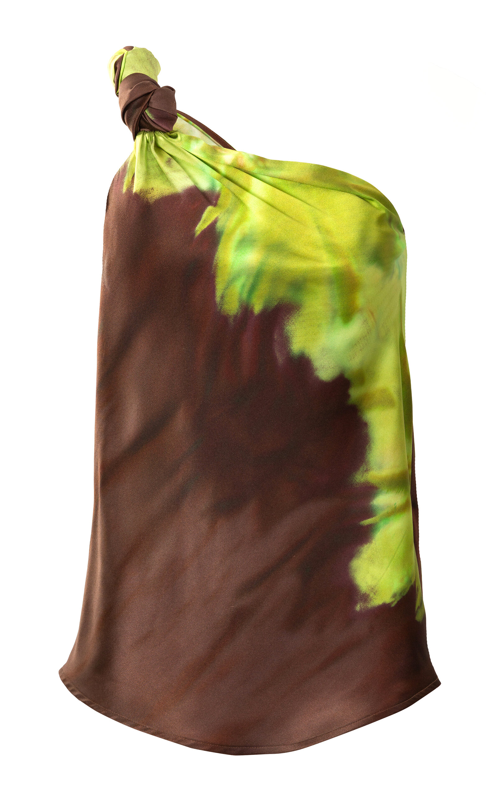 Silvia Tcherassi Yanet Abstract Silk Top In Brown