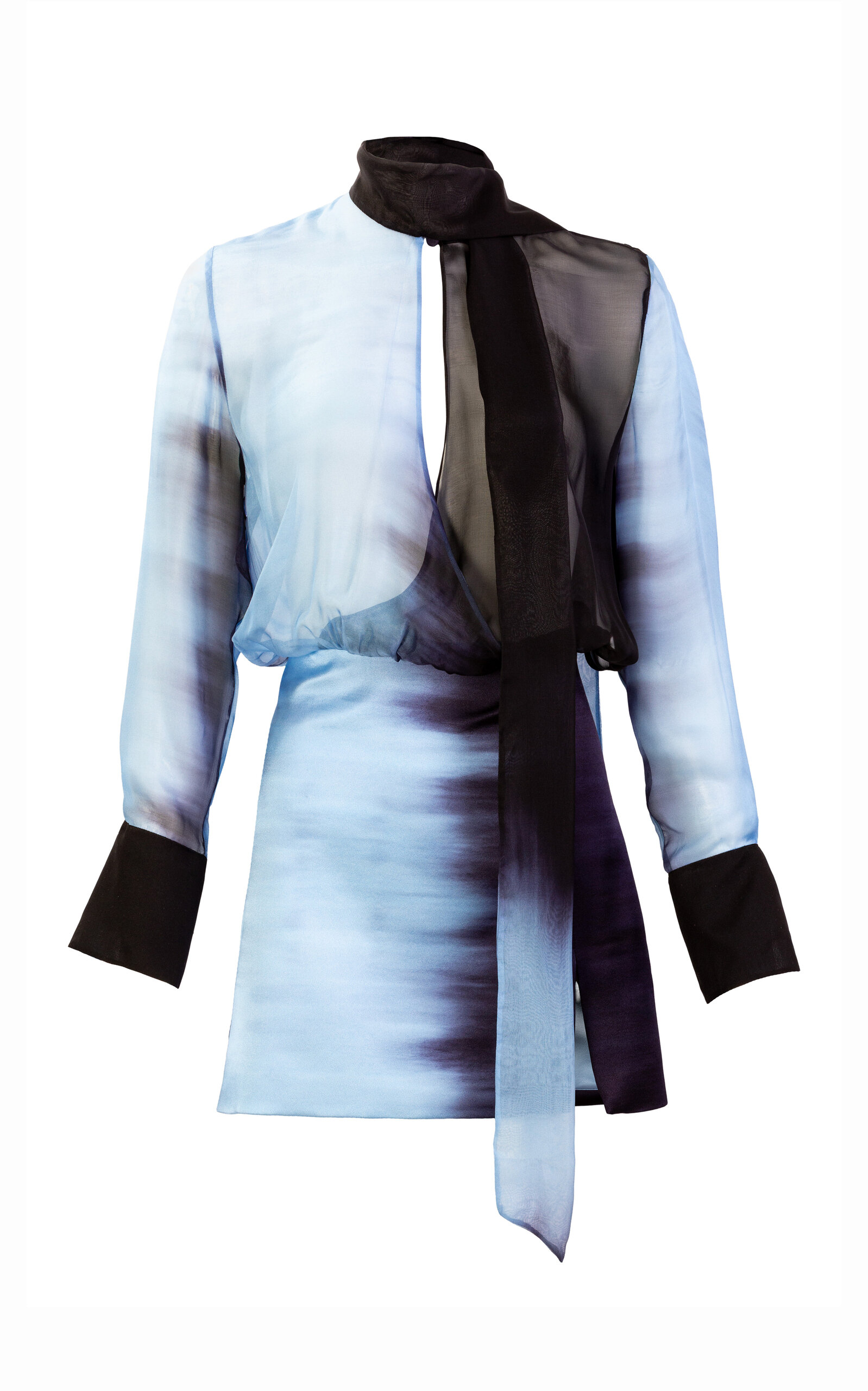 Silvia Tcherassi Imelda Sheer Mini Dress In Multi