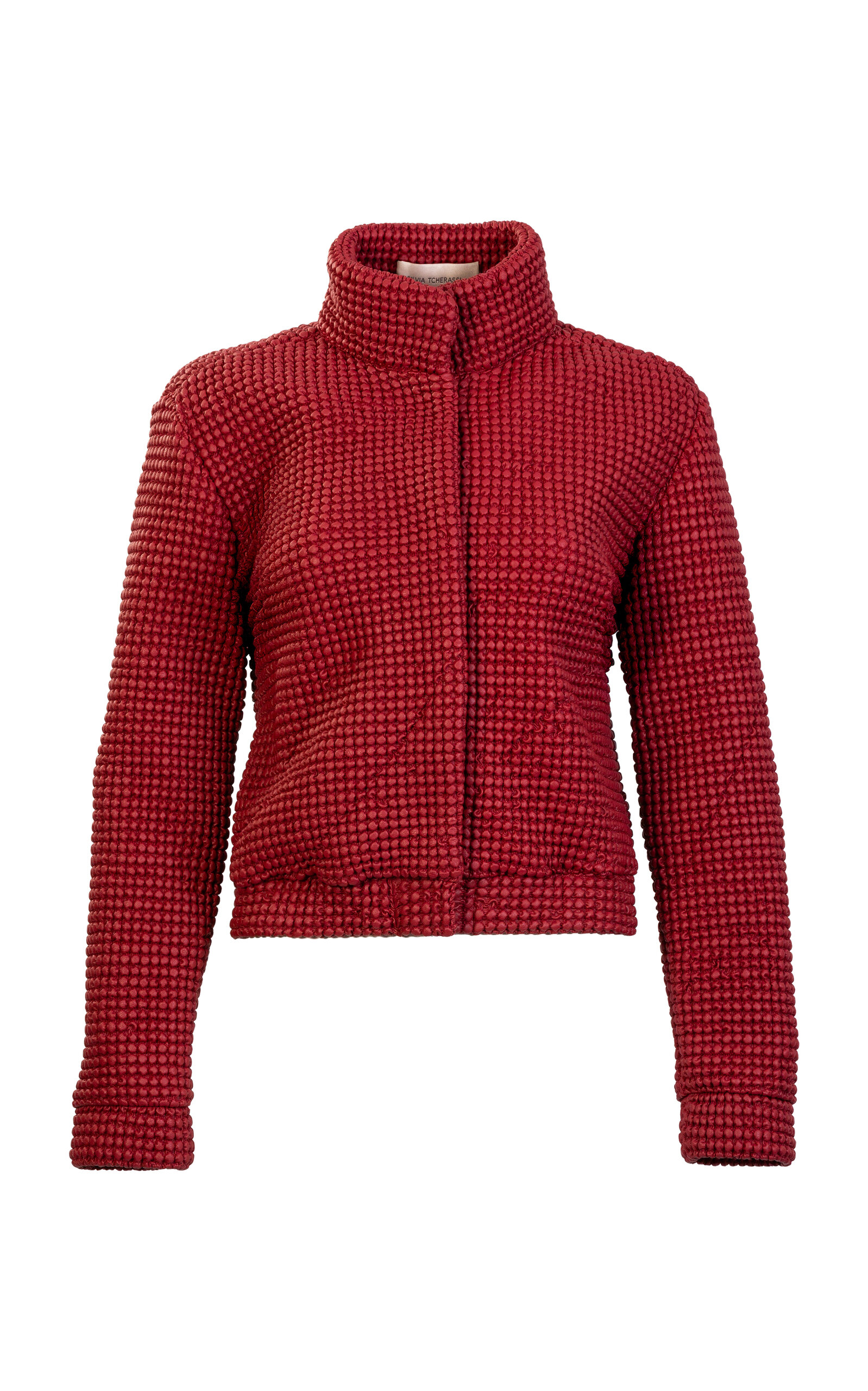 Silvia Tcherassi Zalta Jacquard Jacket In Red