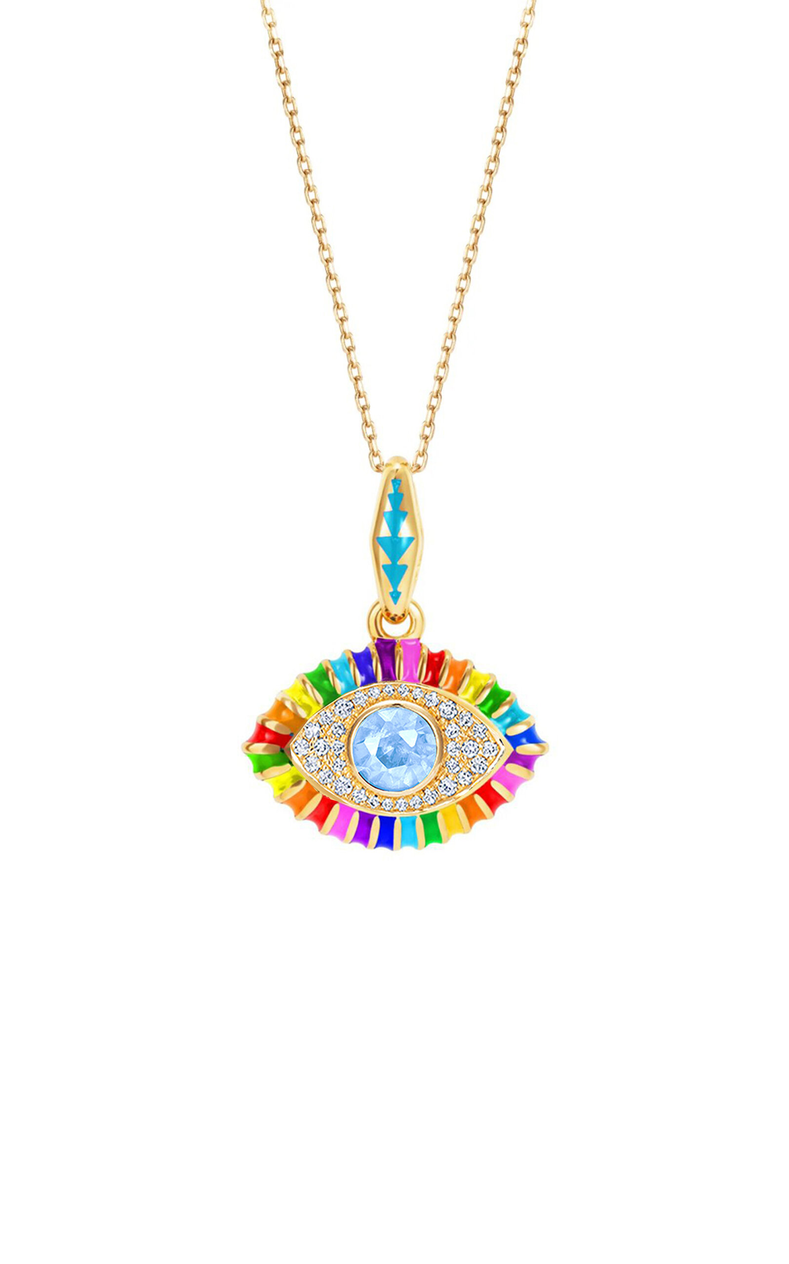 Life in Colour 14K Yellow Gold Topaz Eye Pendant