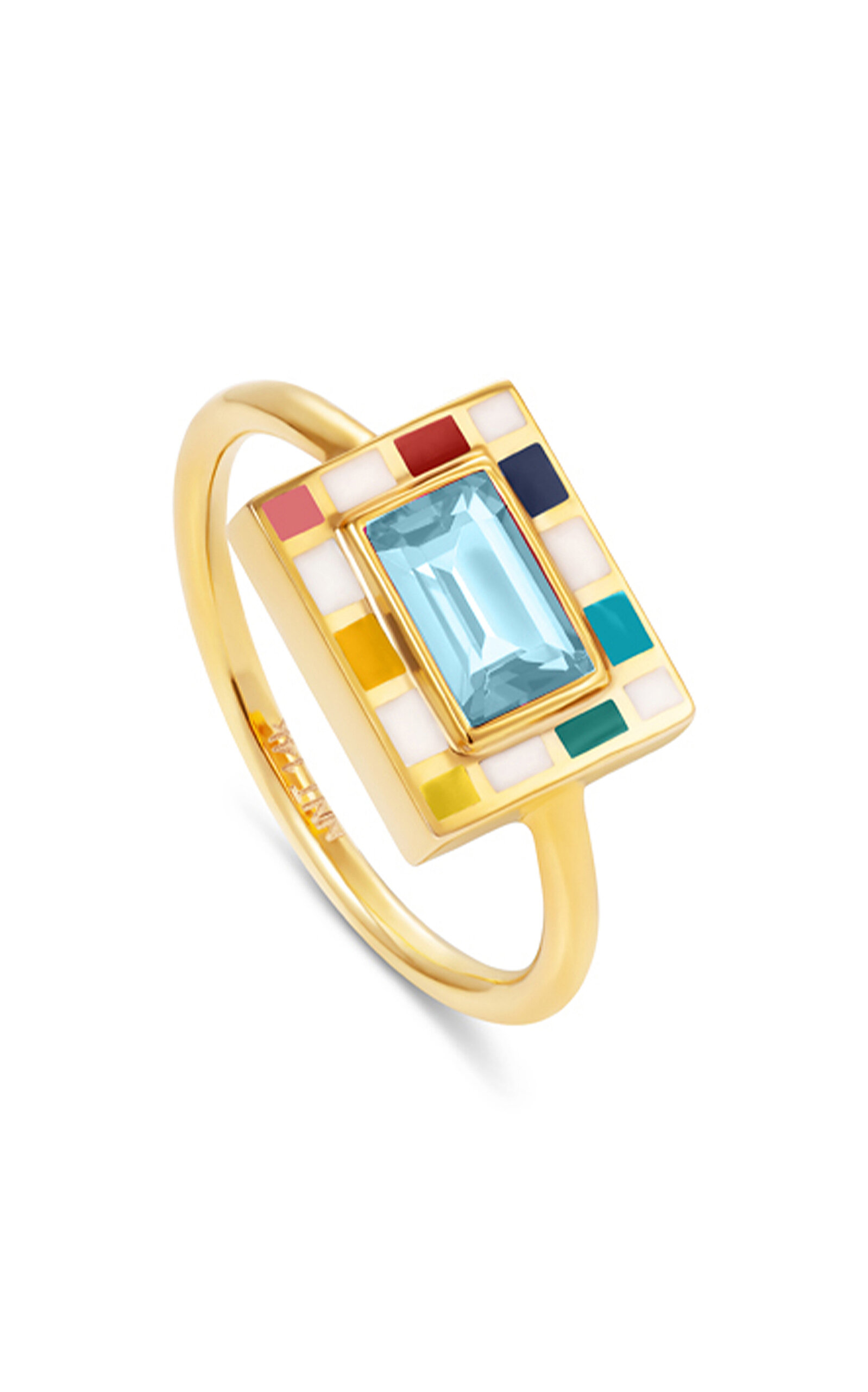 Let’s Play Chess 14K Yellow Gold Topaz Good Move Ring