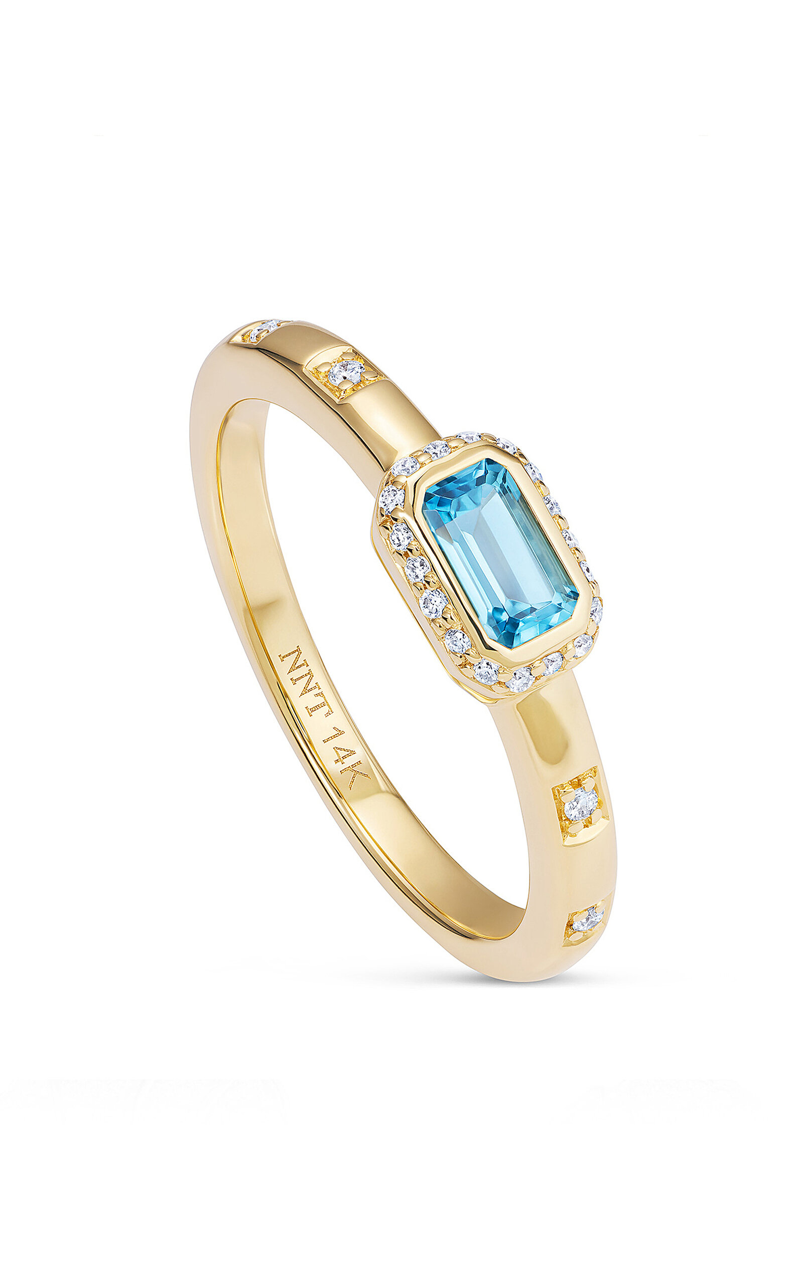 Grab n Go 18K Yellow Gold Topaz Ready 2 Radiate Ring