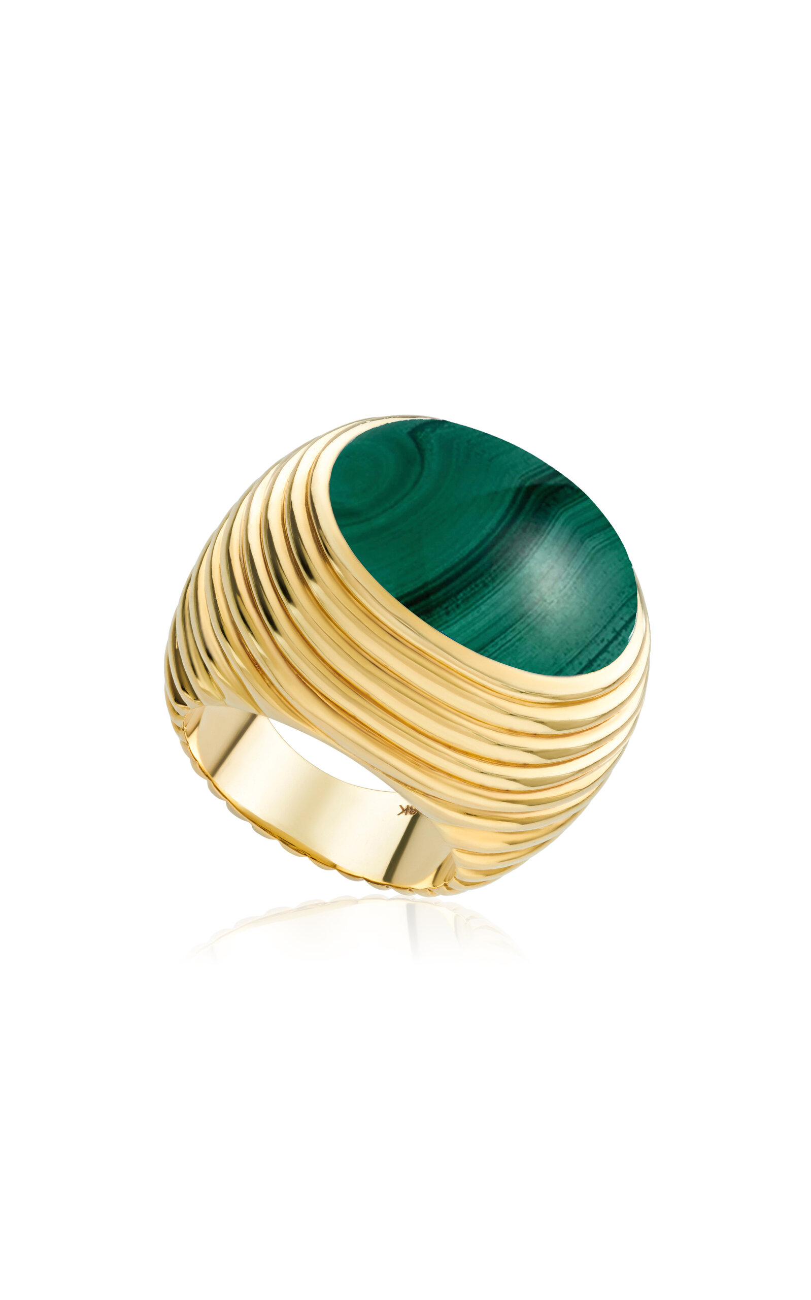Grab n Go 18K Yellow Gold Malachite Ready 2 Pleasure Ring