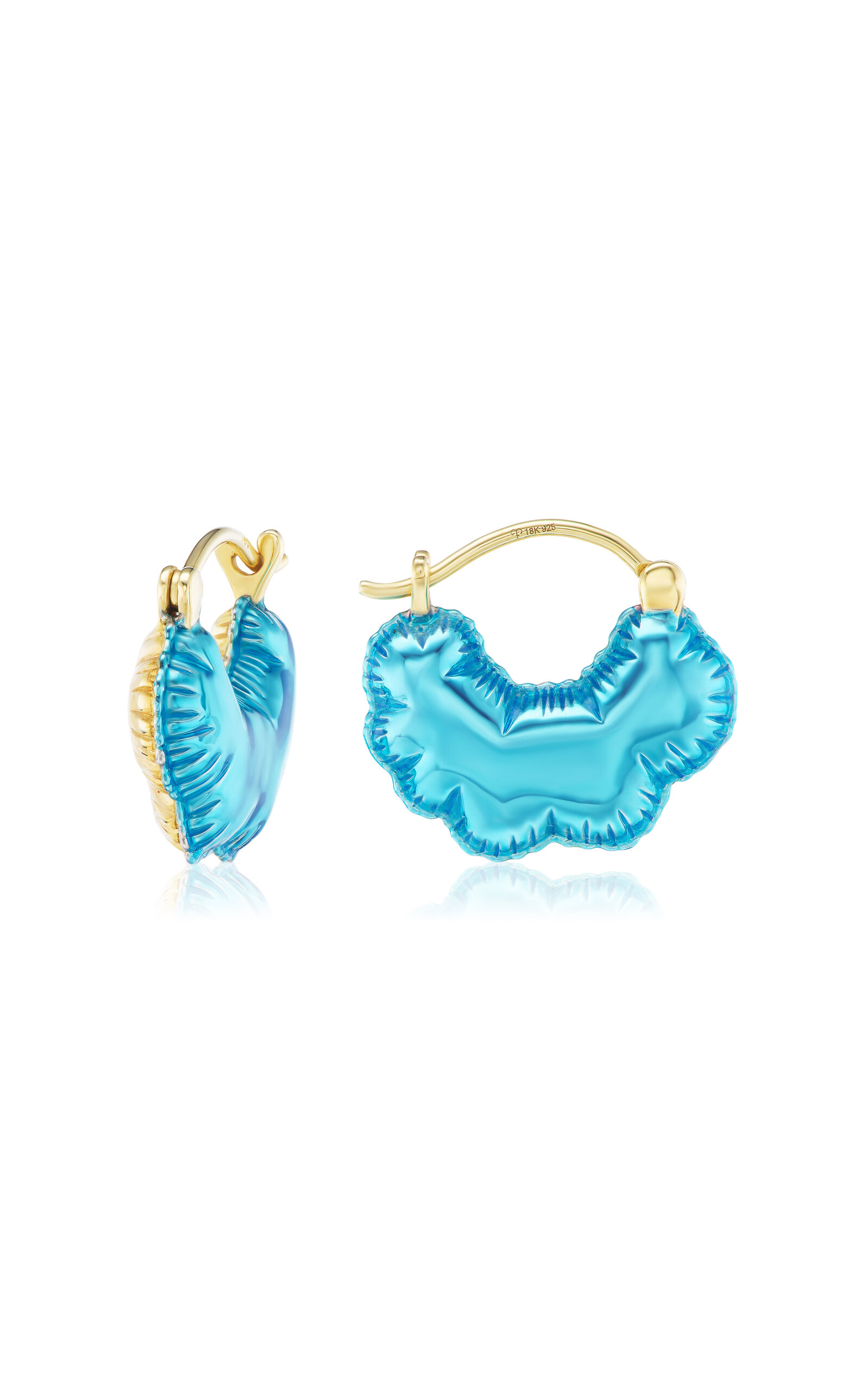 14k Yellow Gold Cloud Hoops