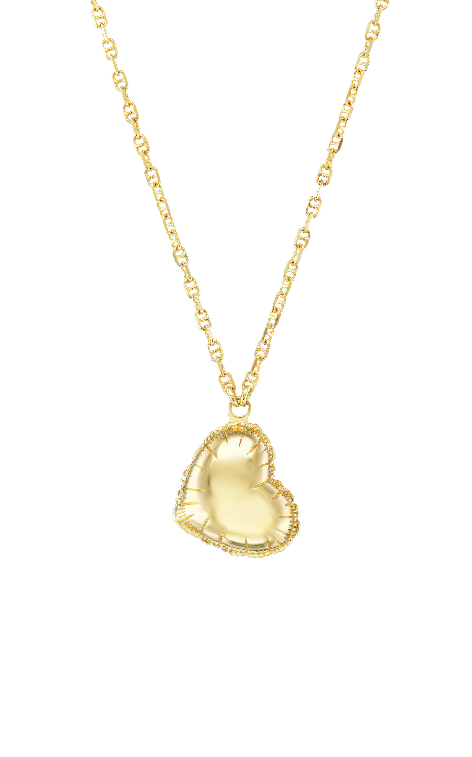 14k Yellow Gold Small Heart Ballloon Necklace