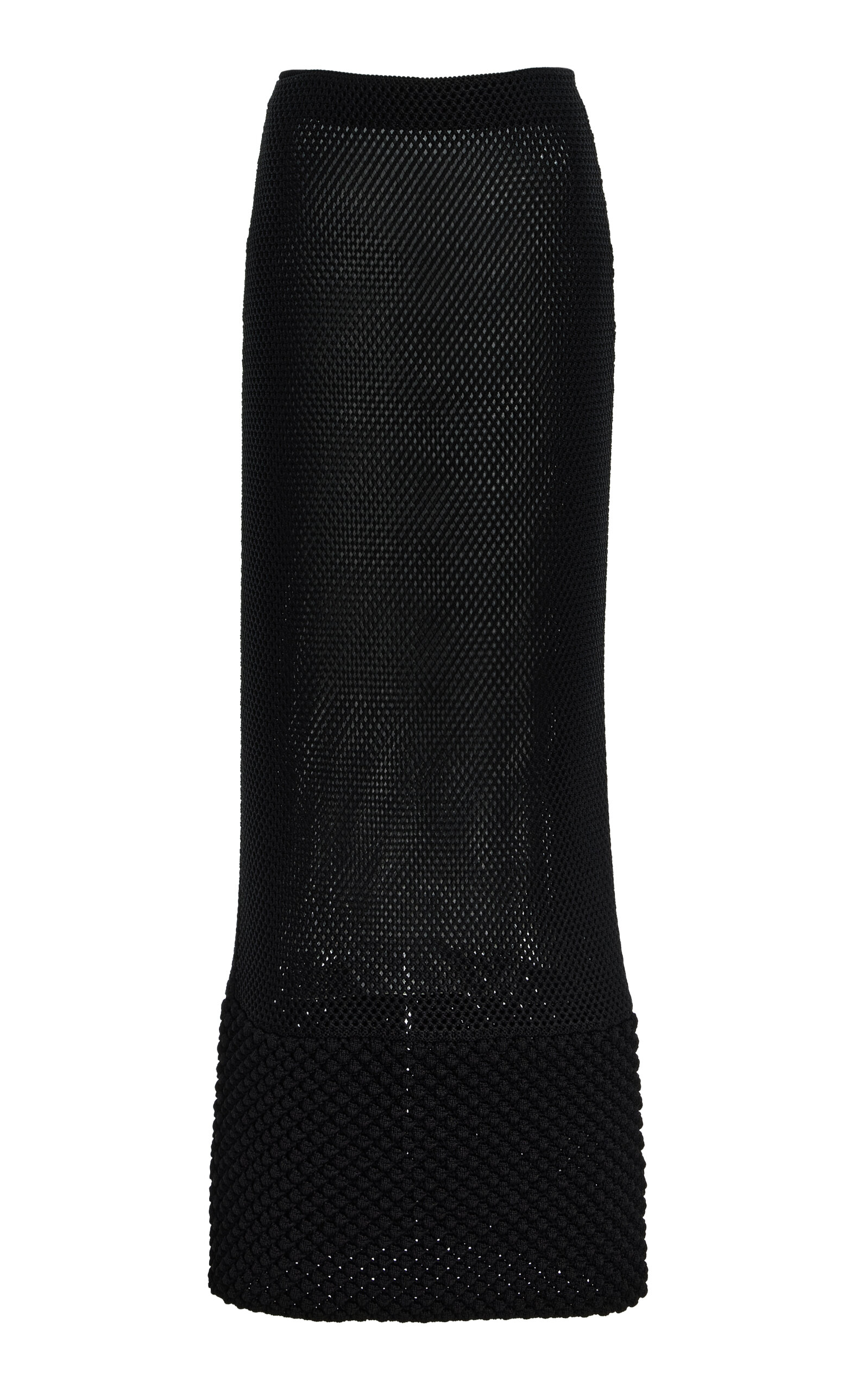 The Iris Bauble-Trimmed Knit Maxi Skirt