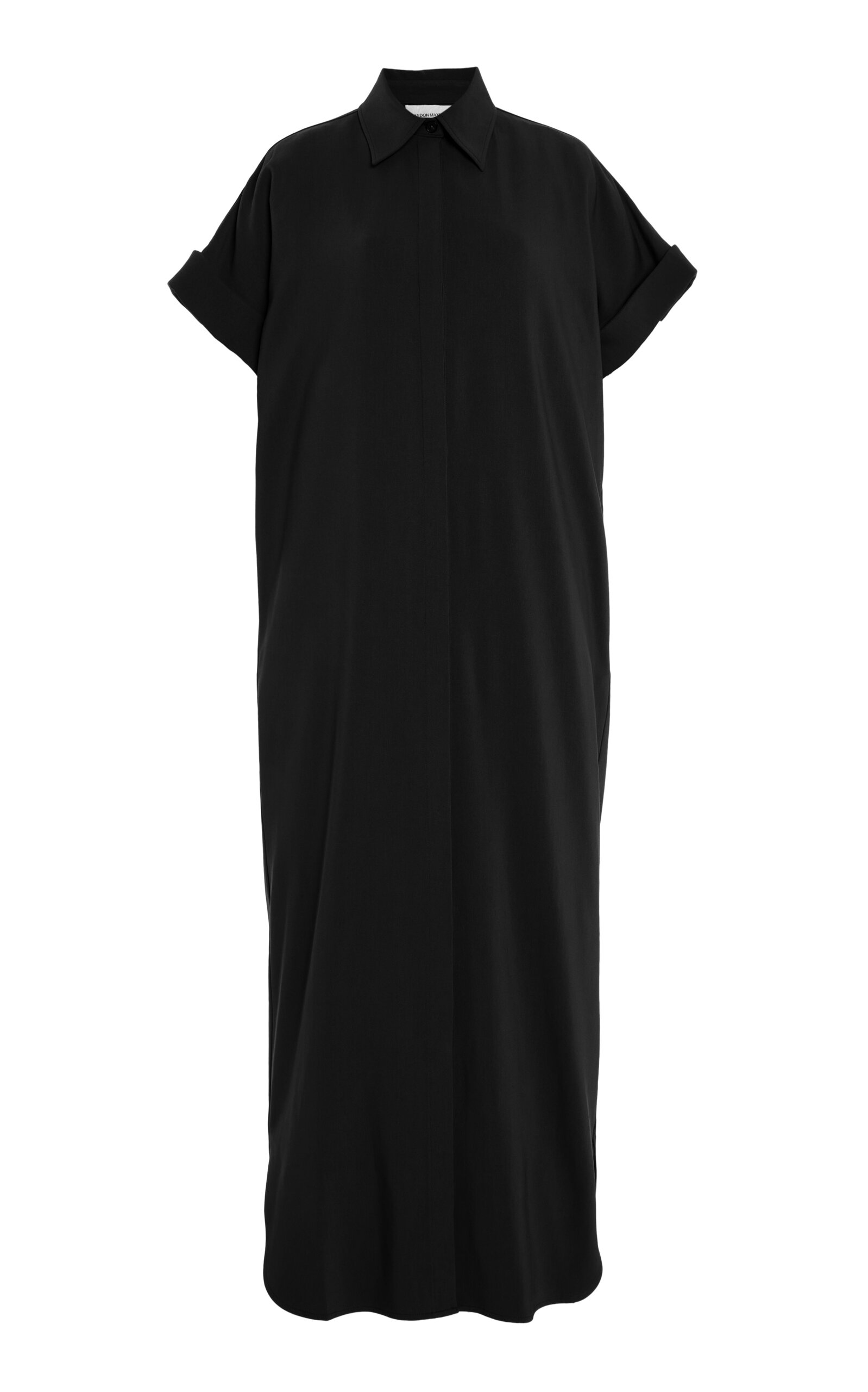 Brandon Maxwell The Emory Relaxed Twill Shirt Midi Dress