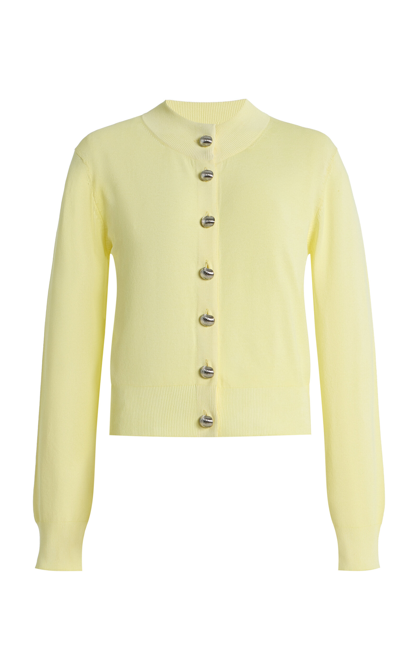 Brandon Maxwell The Aubrey Knit Cardigan In Yellow