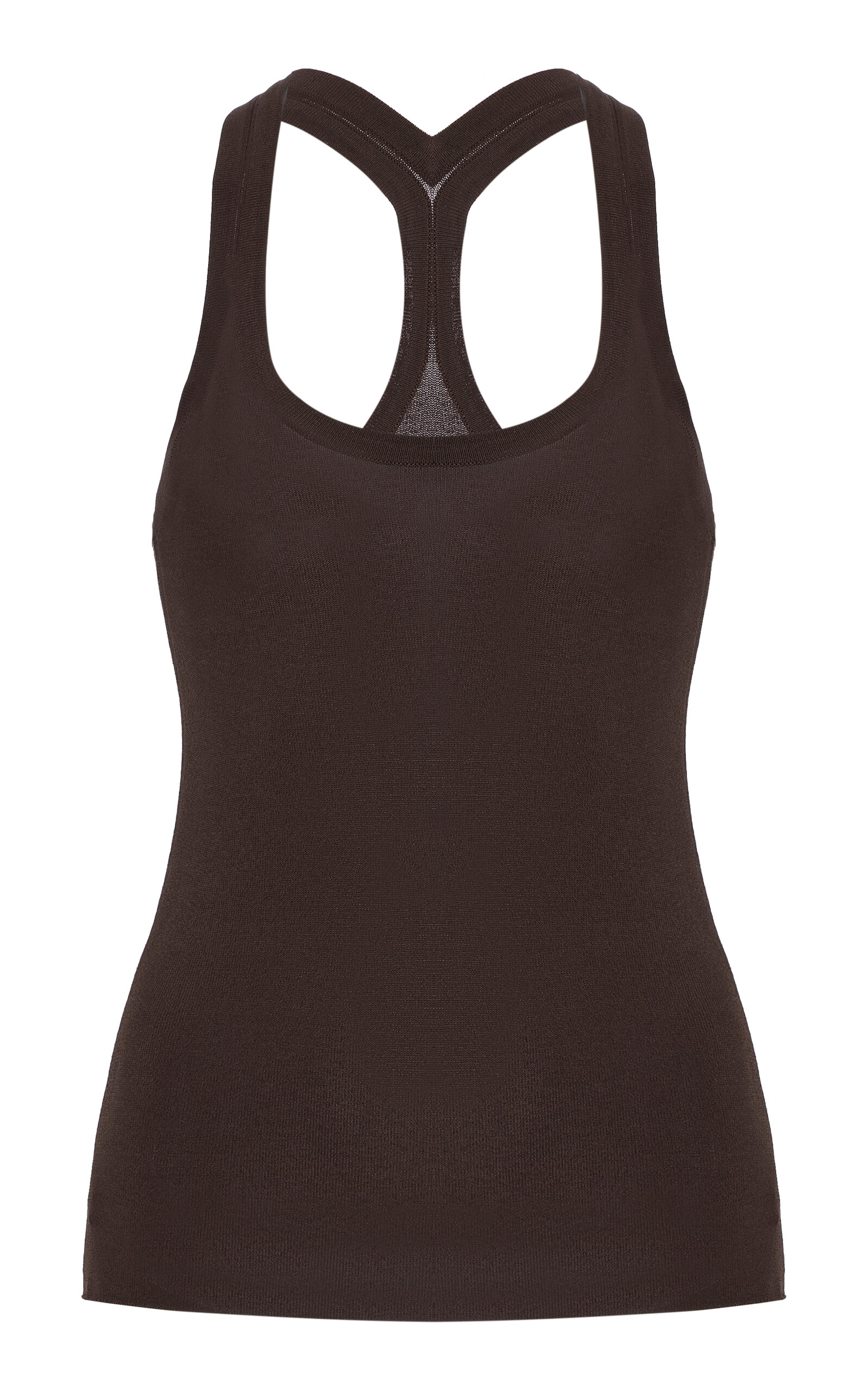 Brandon Maxwell The Raven Racerback Knit Tank Top