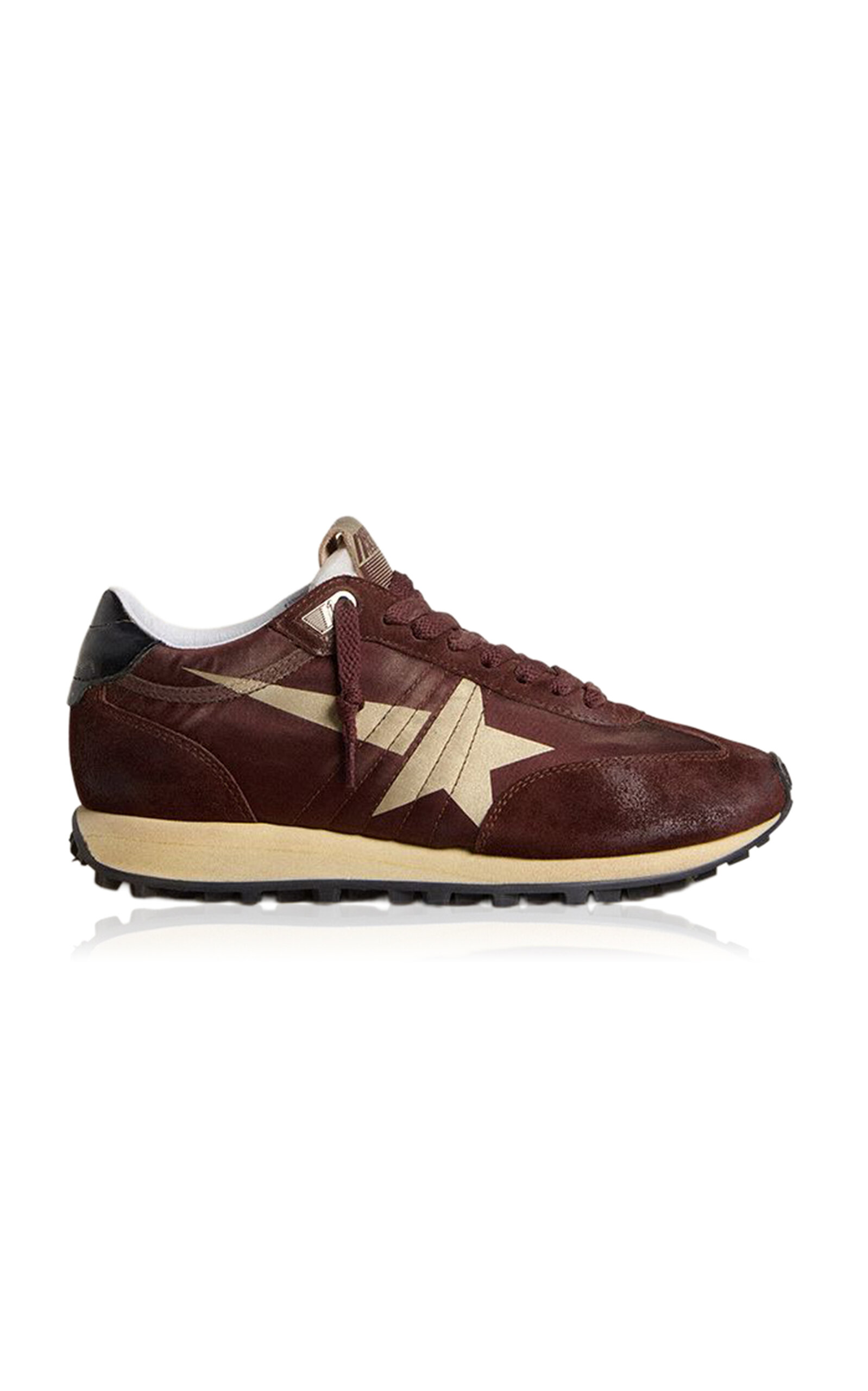 Golden Goose Running Marathon Leather-Trimmed Sneakers