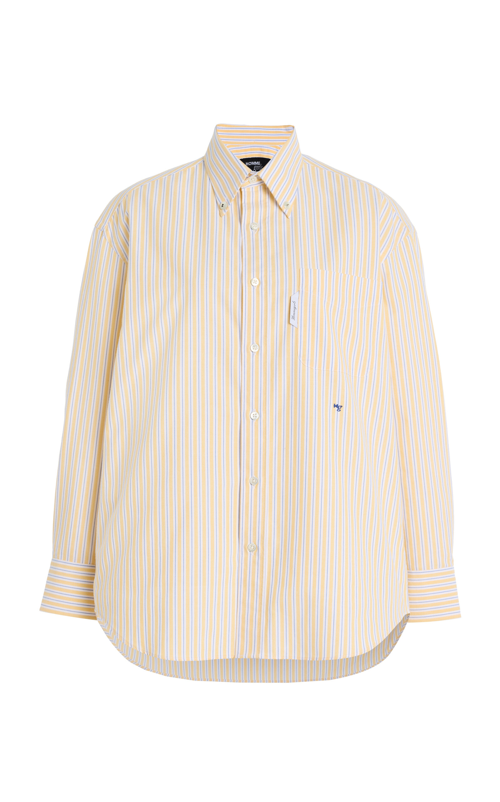 Hommegirls Cotton Oxford Shirt In Yellow