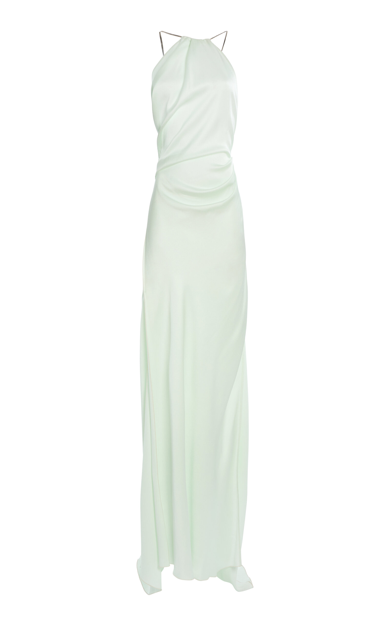 Victoria Beckham Chain-Detailed Satin Gown - Moda Operandi
