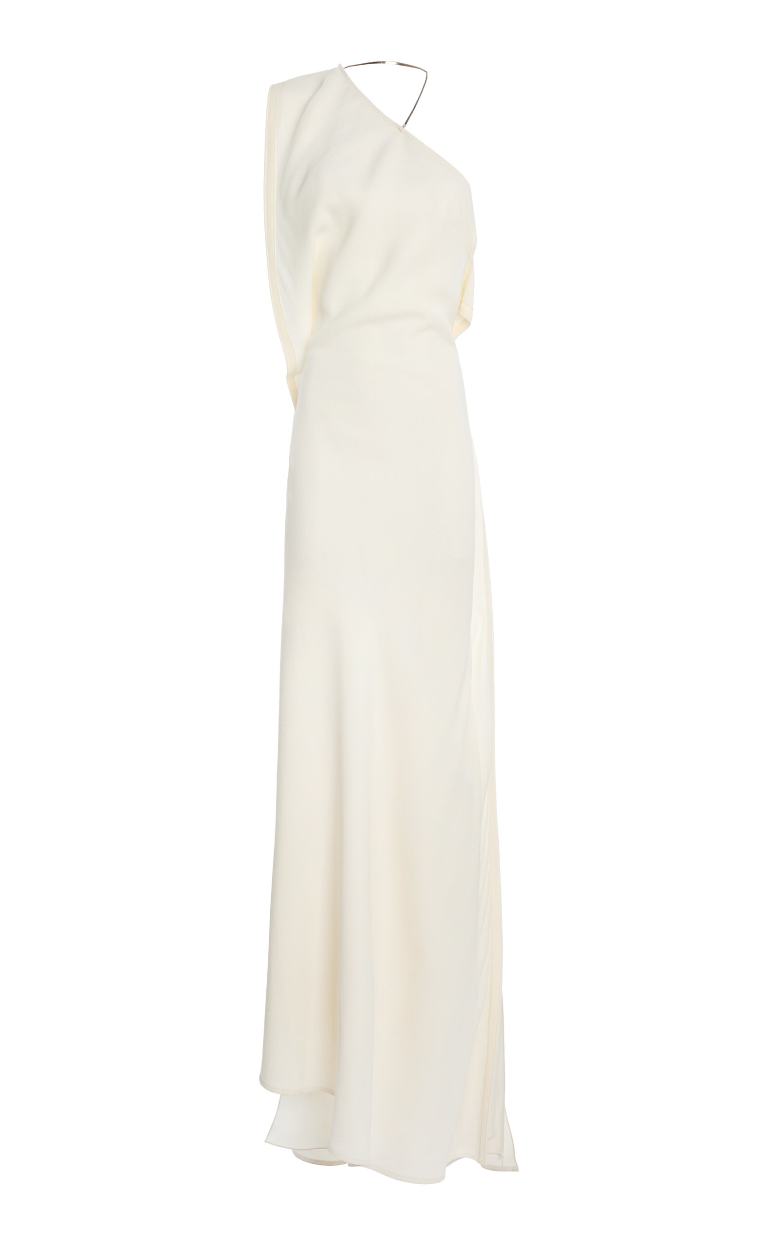 Victoria Beckham Chain-Detailed One-Shoulder Crepe Maxi Dress