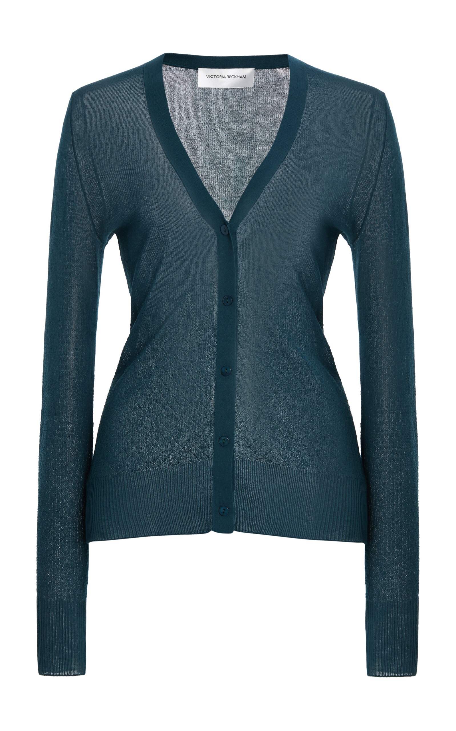 Victoria Beckham Fine-Knit Cotton-Blend Cardigan
