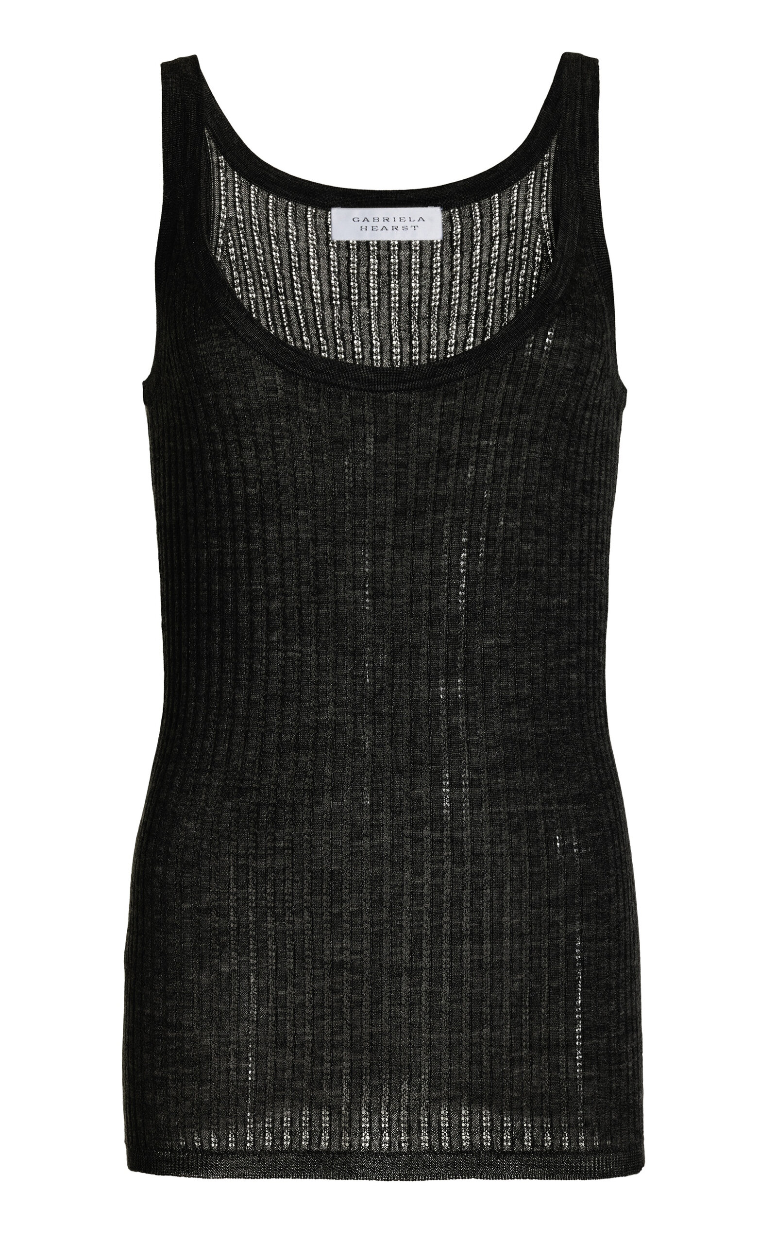 Gabriela Hearst Nevin Pointelle-Knit Cashmere-Silk Tank Top