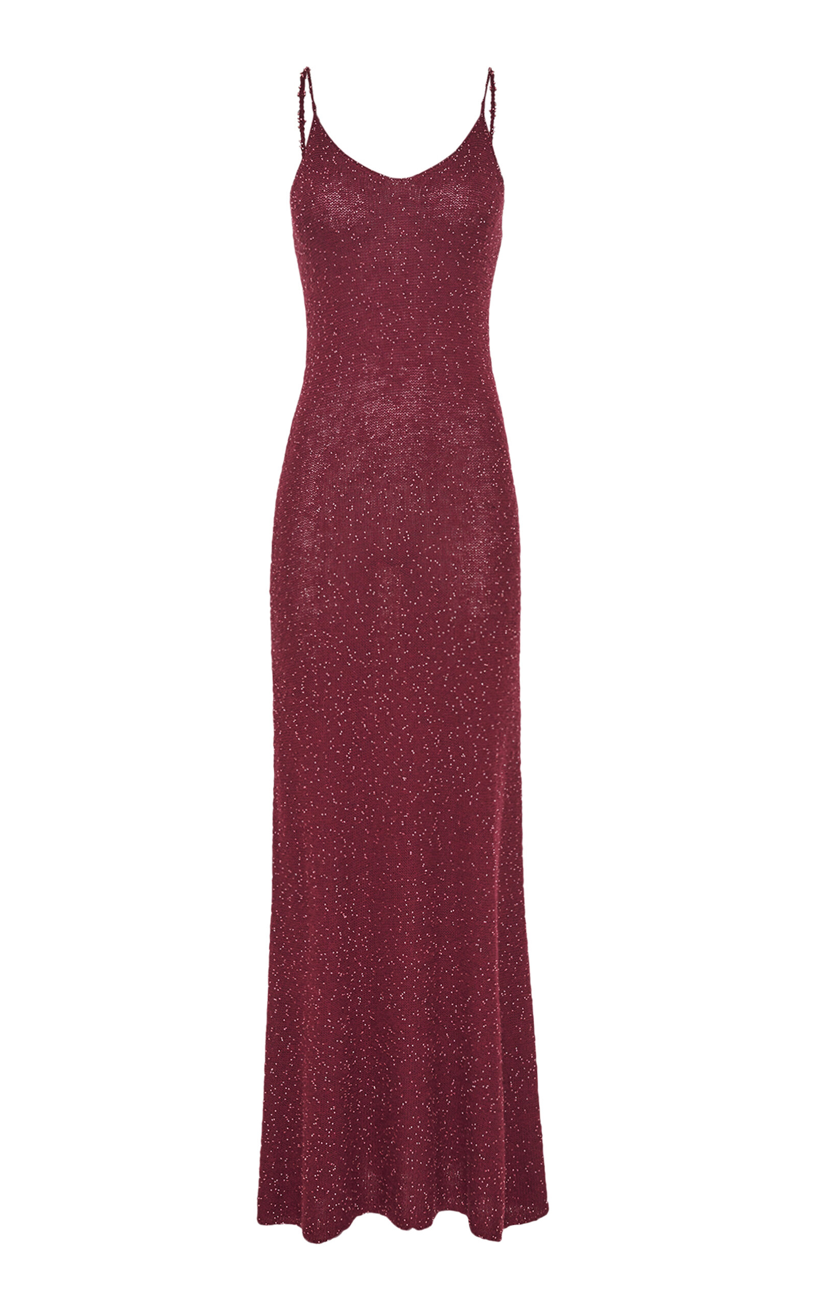 Gabriela Hearst Florian Beaded Cashmere-Silk Slip Dress